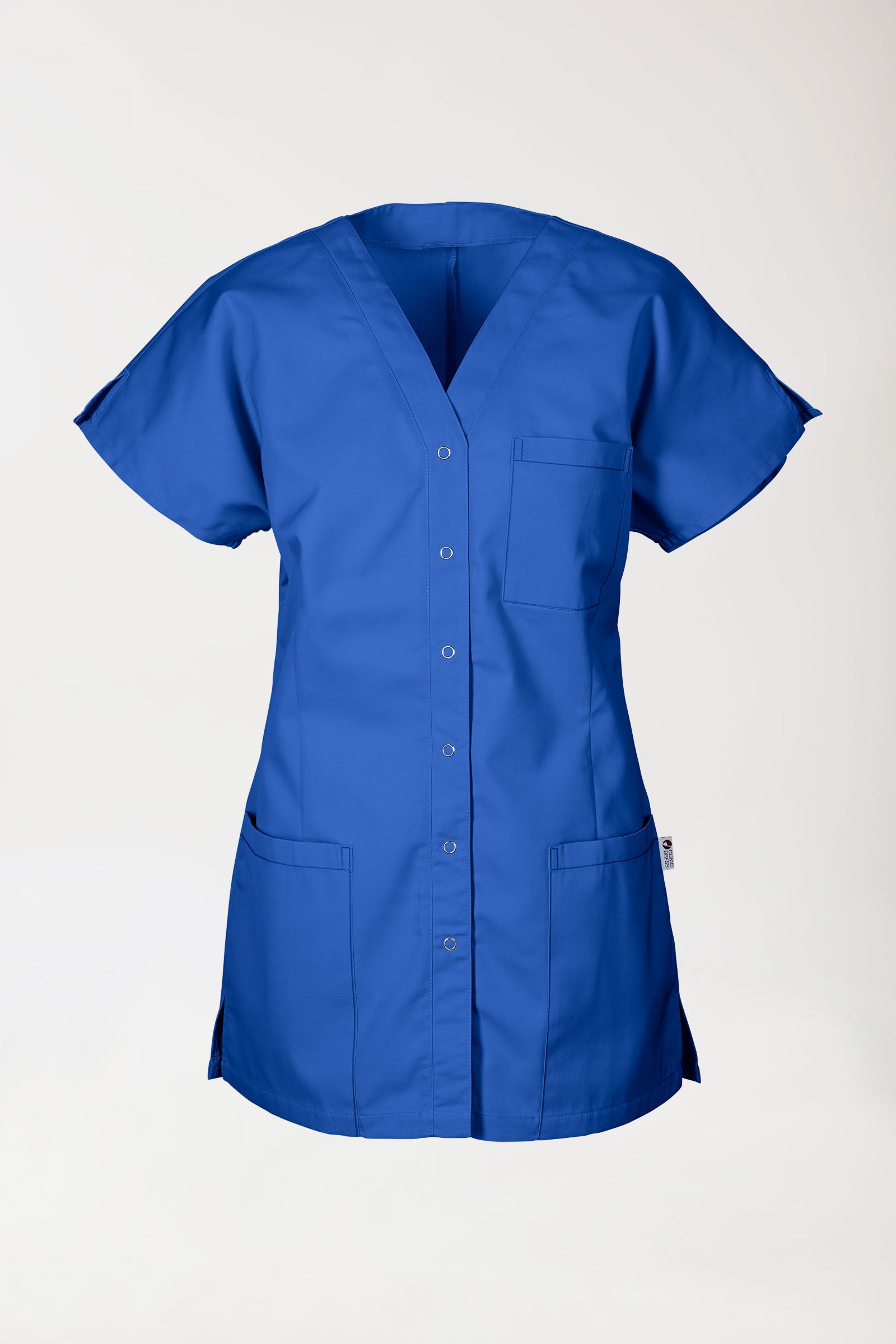 JUST STRONG Blouse Femme - patte pressions bleu roi