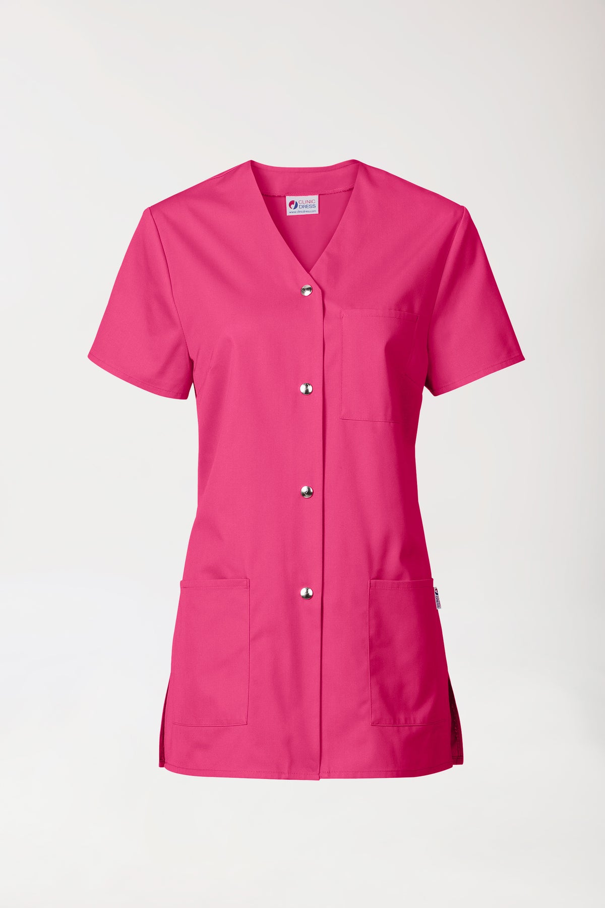 Blouse Beauté Femme - Boutonnée pink, Vue de face 