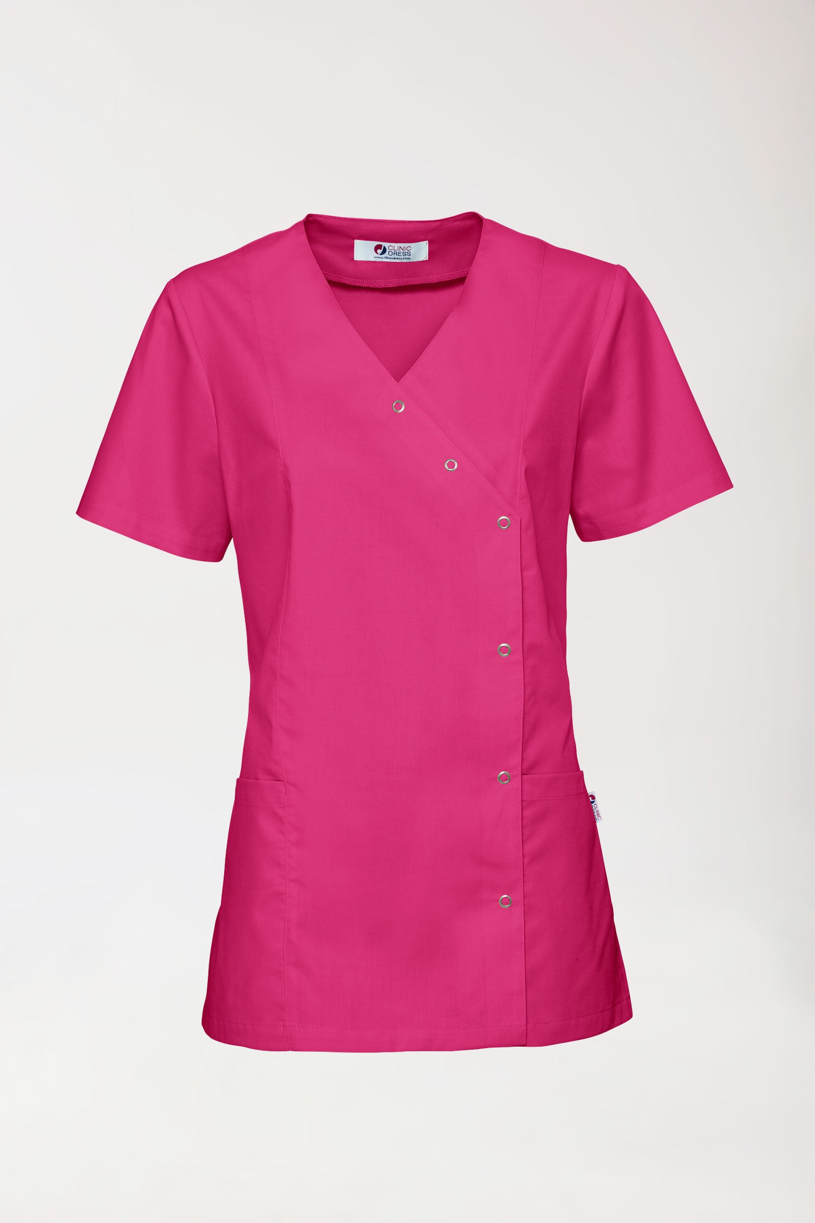 Blouse Stretch Femme - boutonnée pink, Vue de face 