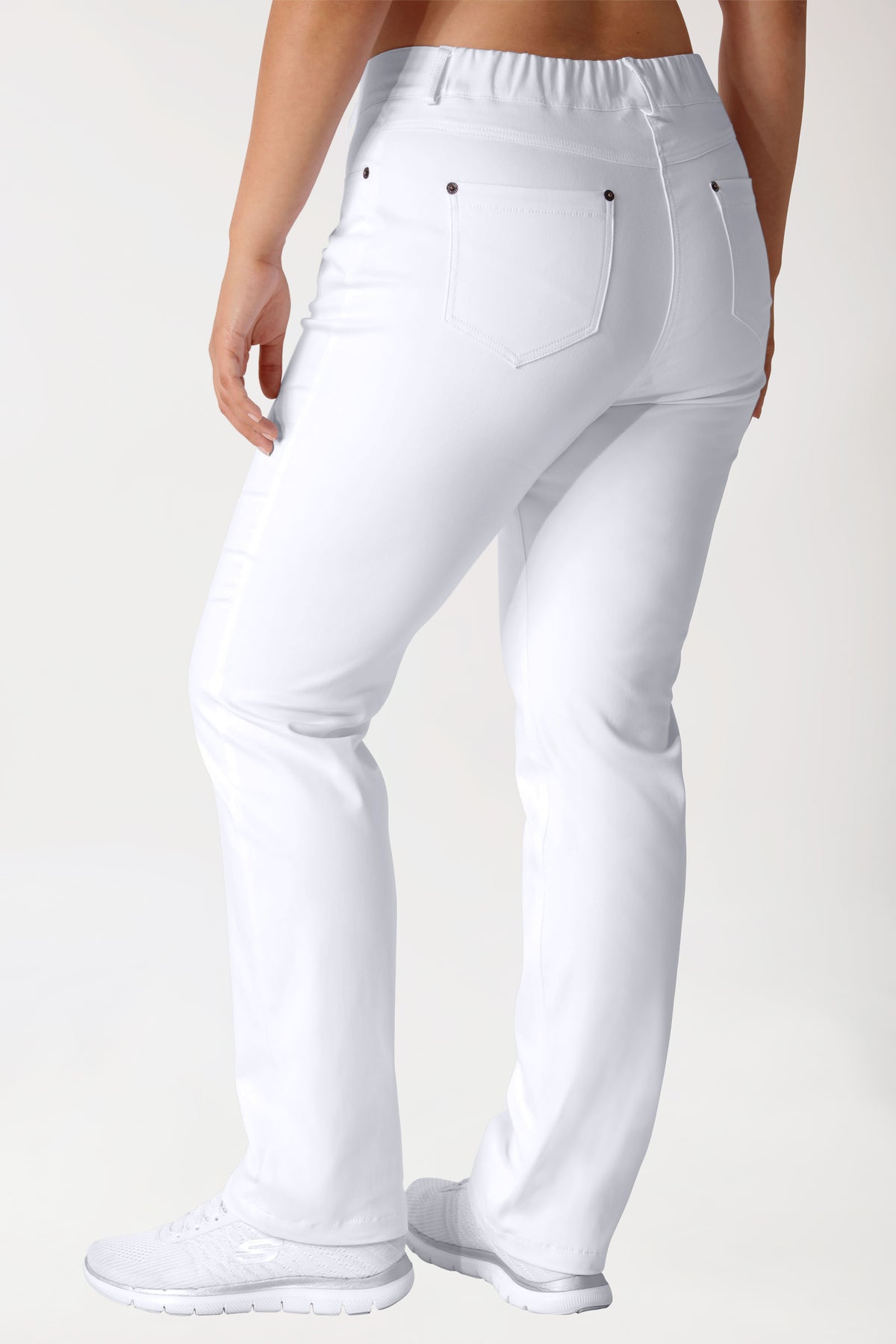 Curved Pantalon COMFY FLEX - 5 poches blanc