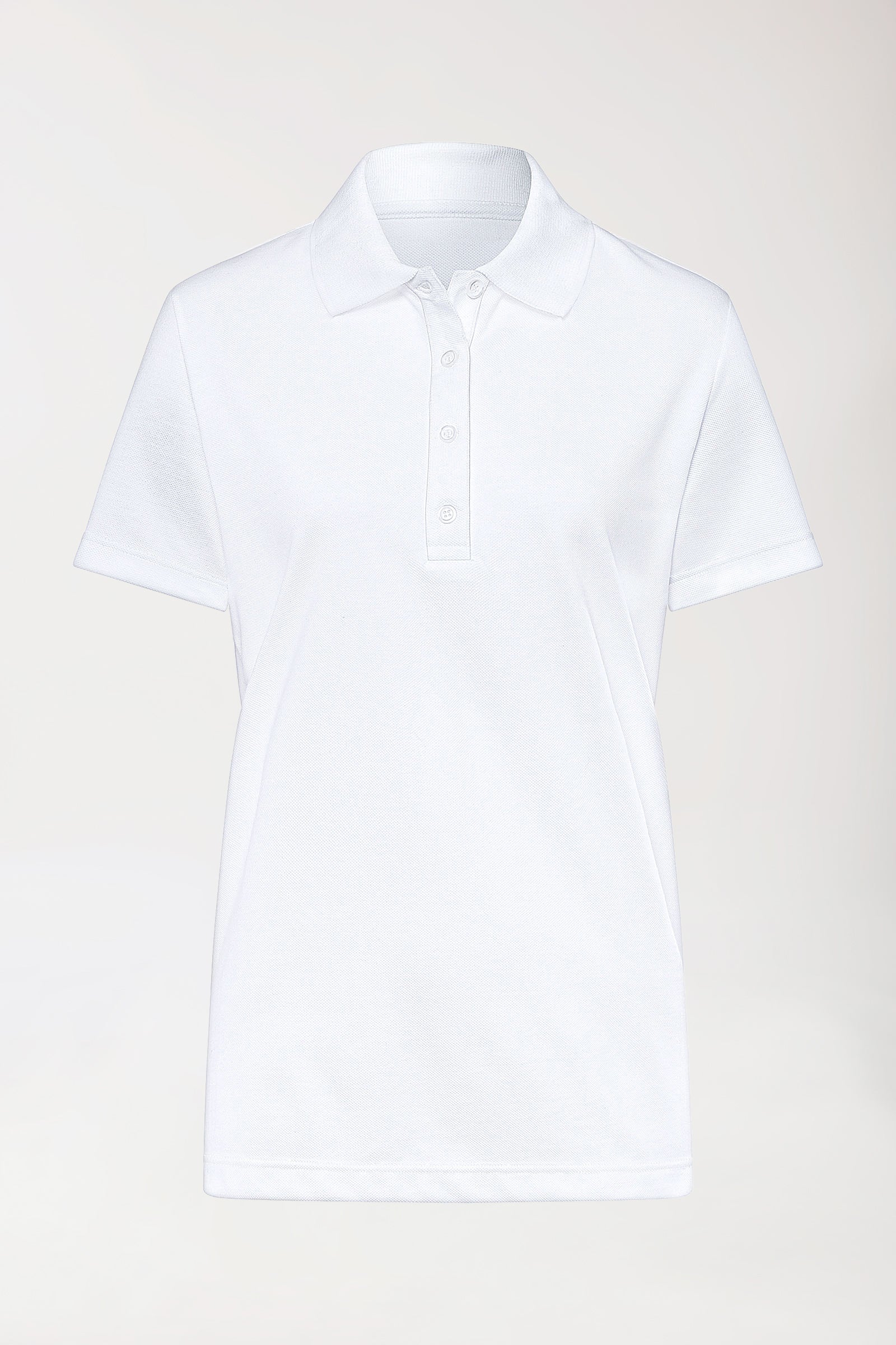 CORE T-shirt Femme – Col polo blanc