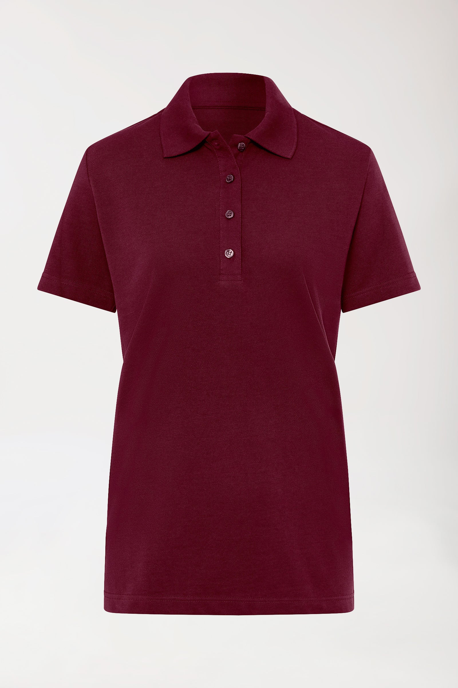 CORE T-shirt Femme – Col polo bordeaux