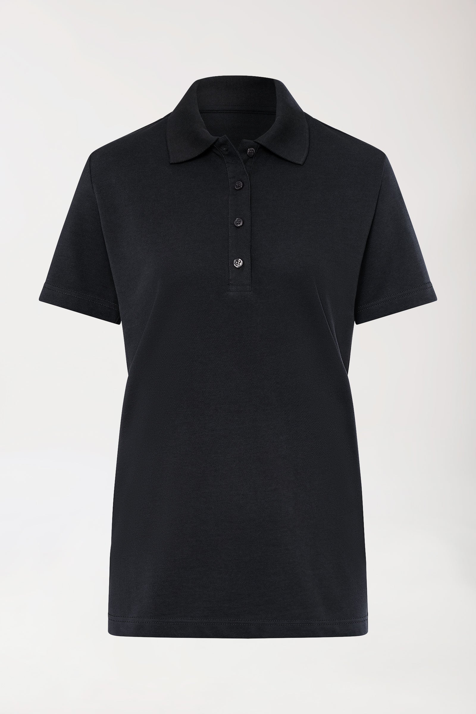 CORE T-shirt Femme – Col polo noir