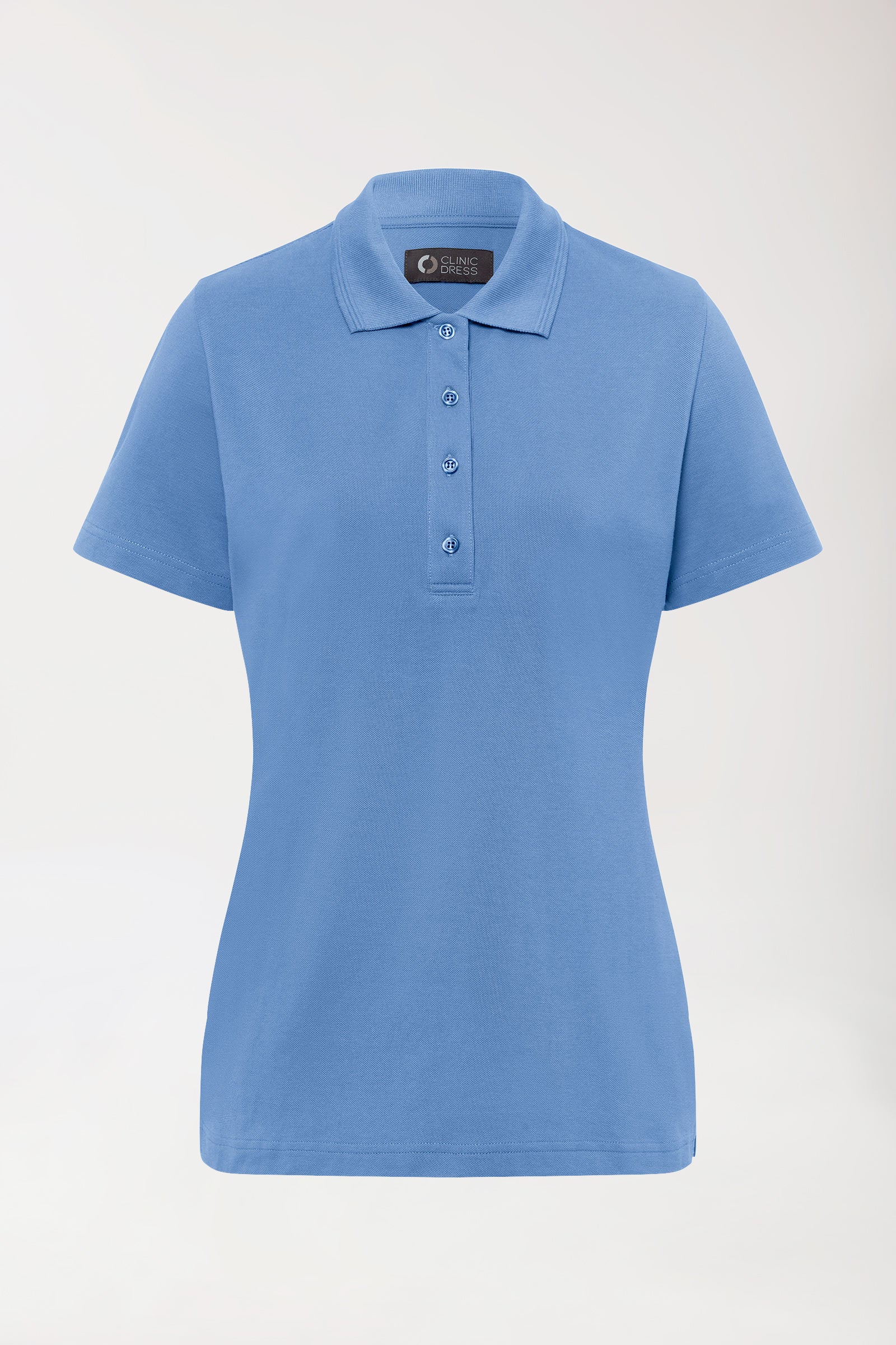 COMFY FLEX Shirt Stretch Femme - Col polo bleu ciel
