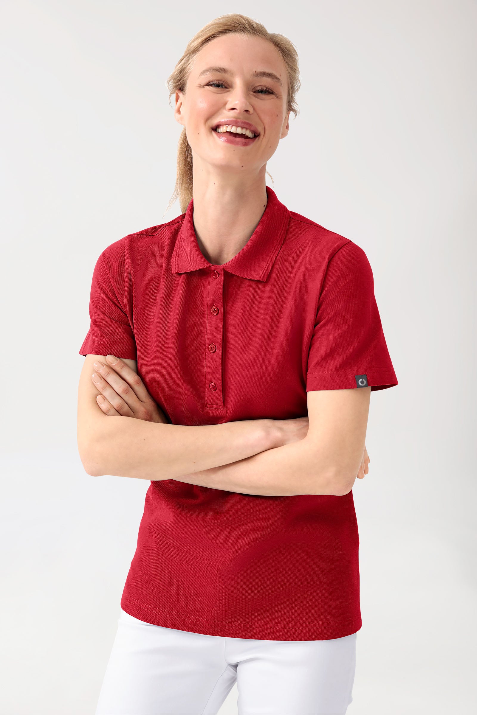 COMFY FLEX Shirt Stretch Femme - Col polo rouge