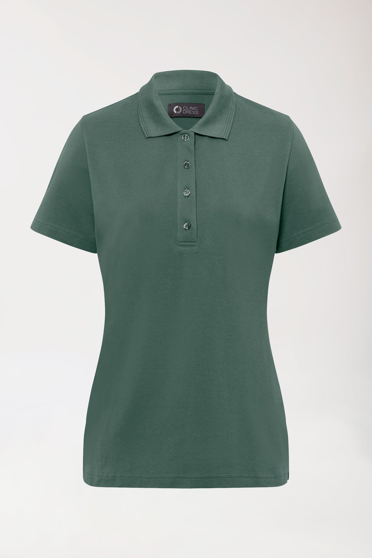 COMFY FLEX Shirt Stretch Femme - Col polo vert foncé