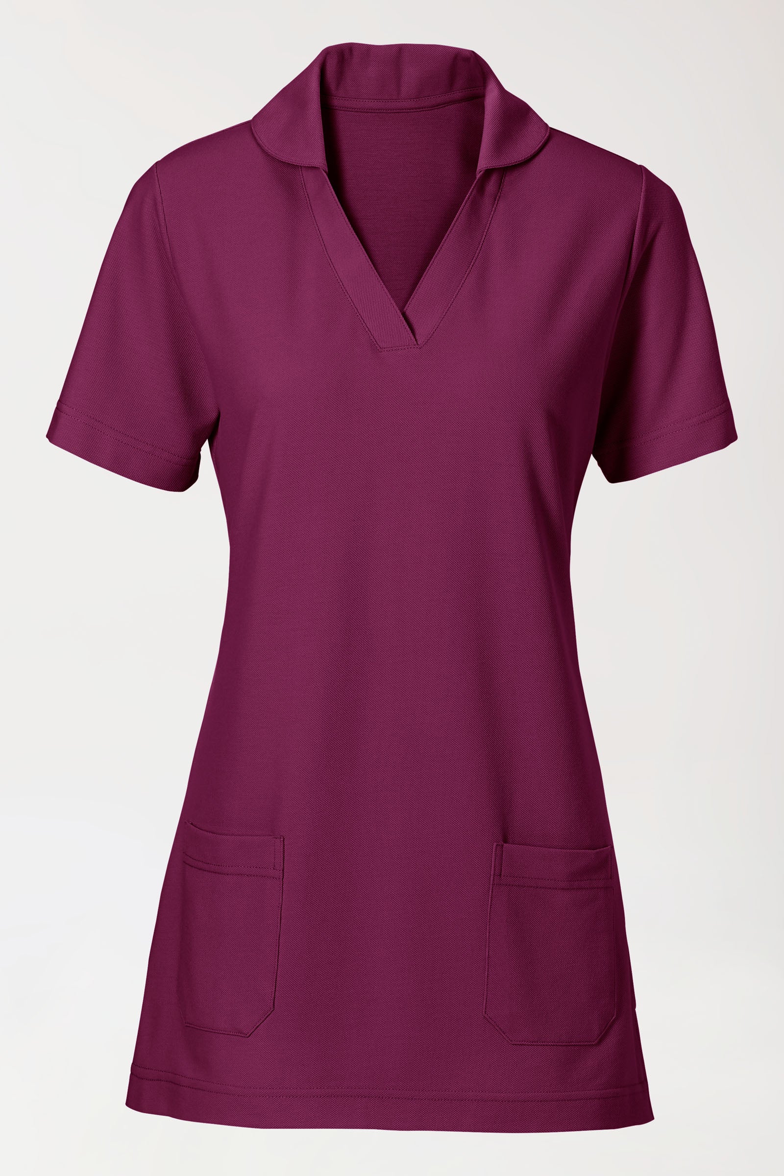 COMFY FLEX Tunique Stretch Femme - col châle berry, Vue de face 