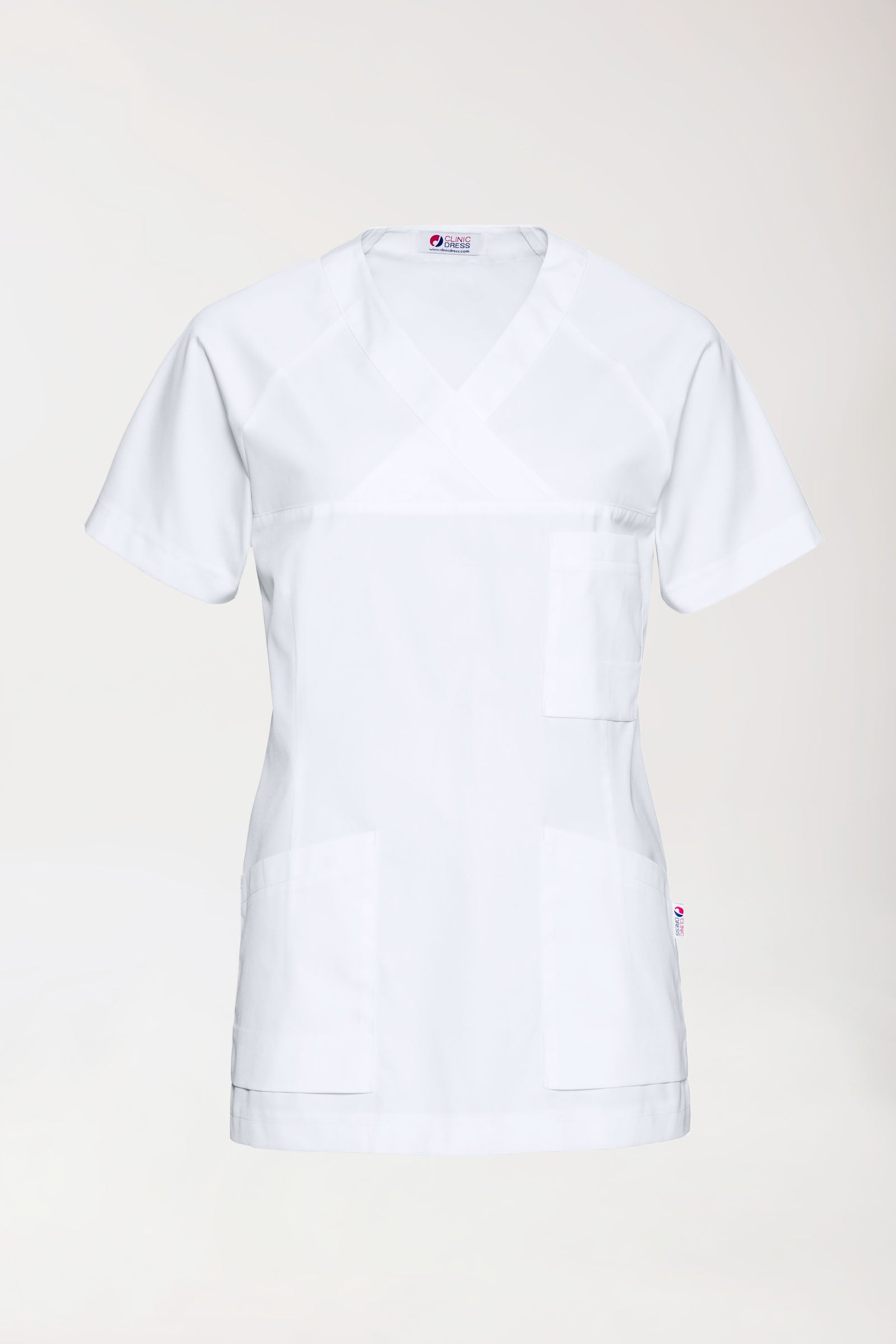 CORE Tunique Femme - Décolleté V blanc