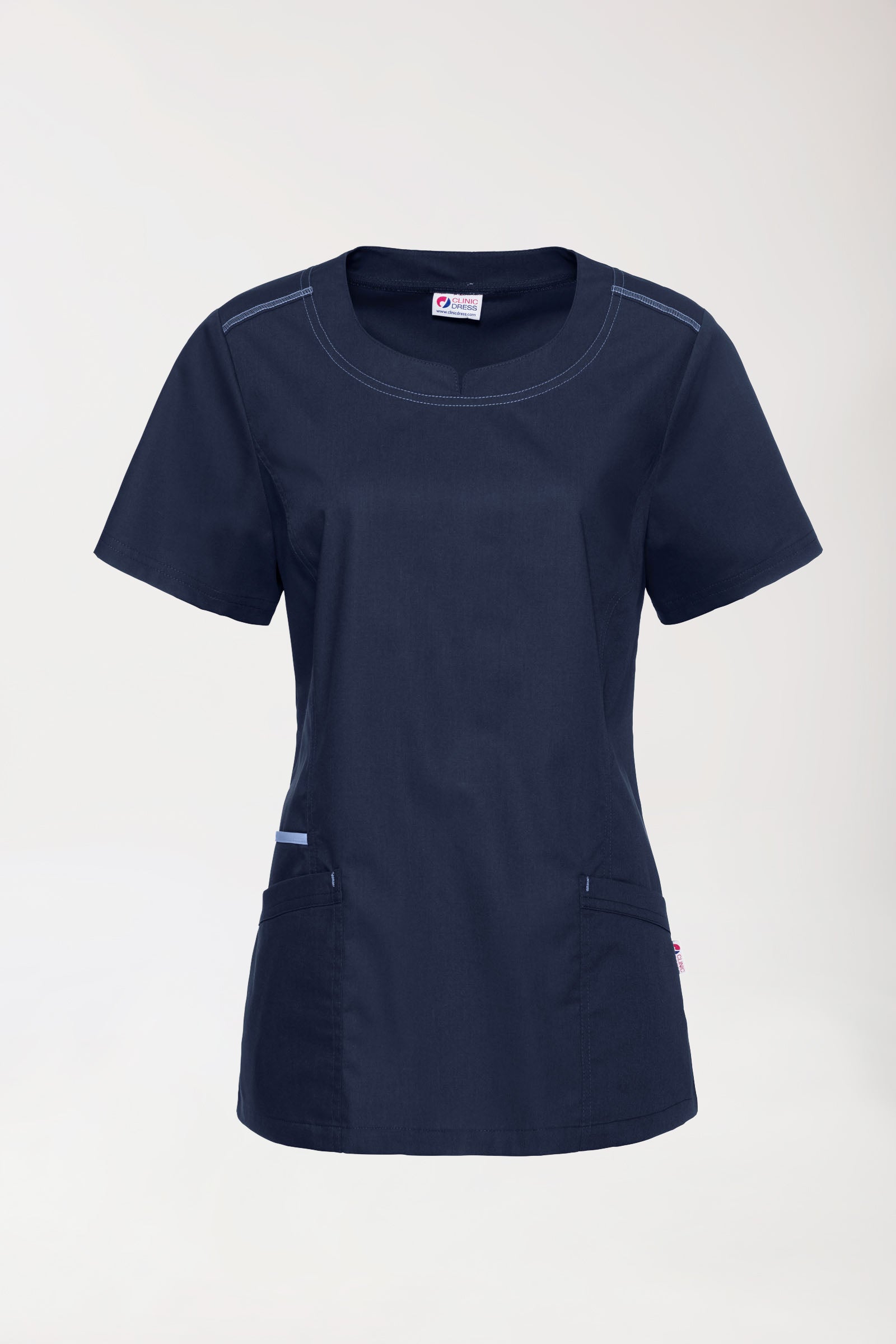 Tunique femme bleu marine avec bleu ciel