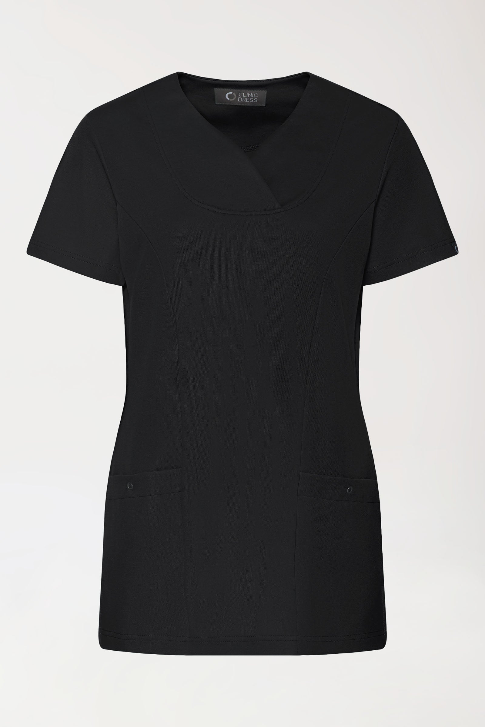 COMFY FLEX Tunique Stretch Femme - Décolleté Cœur noir, Vue de face 