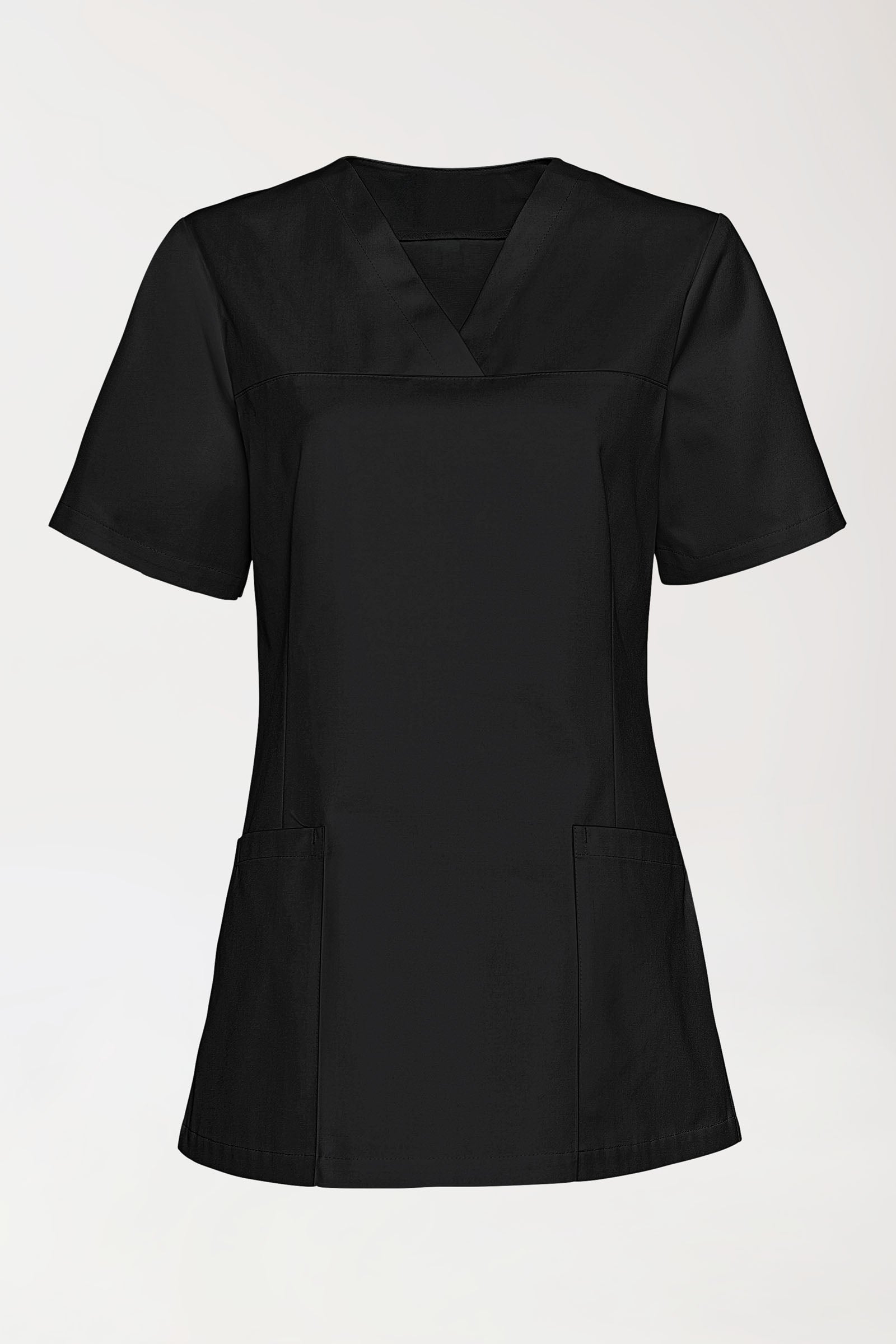 Tunique Stretch Femme - Décolleté V noir, Vue de face 