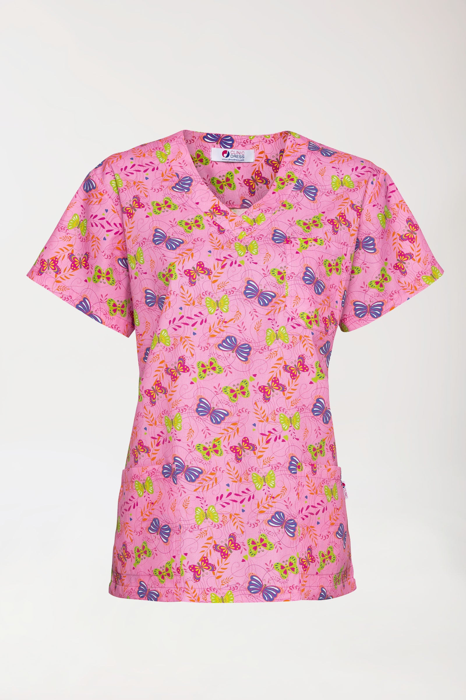 Tunique Femme légère - Imprimée en allover rose bonbon/multicolore