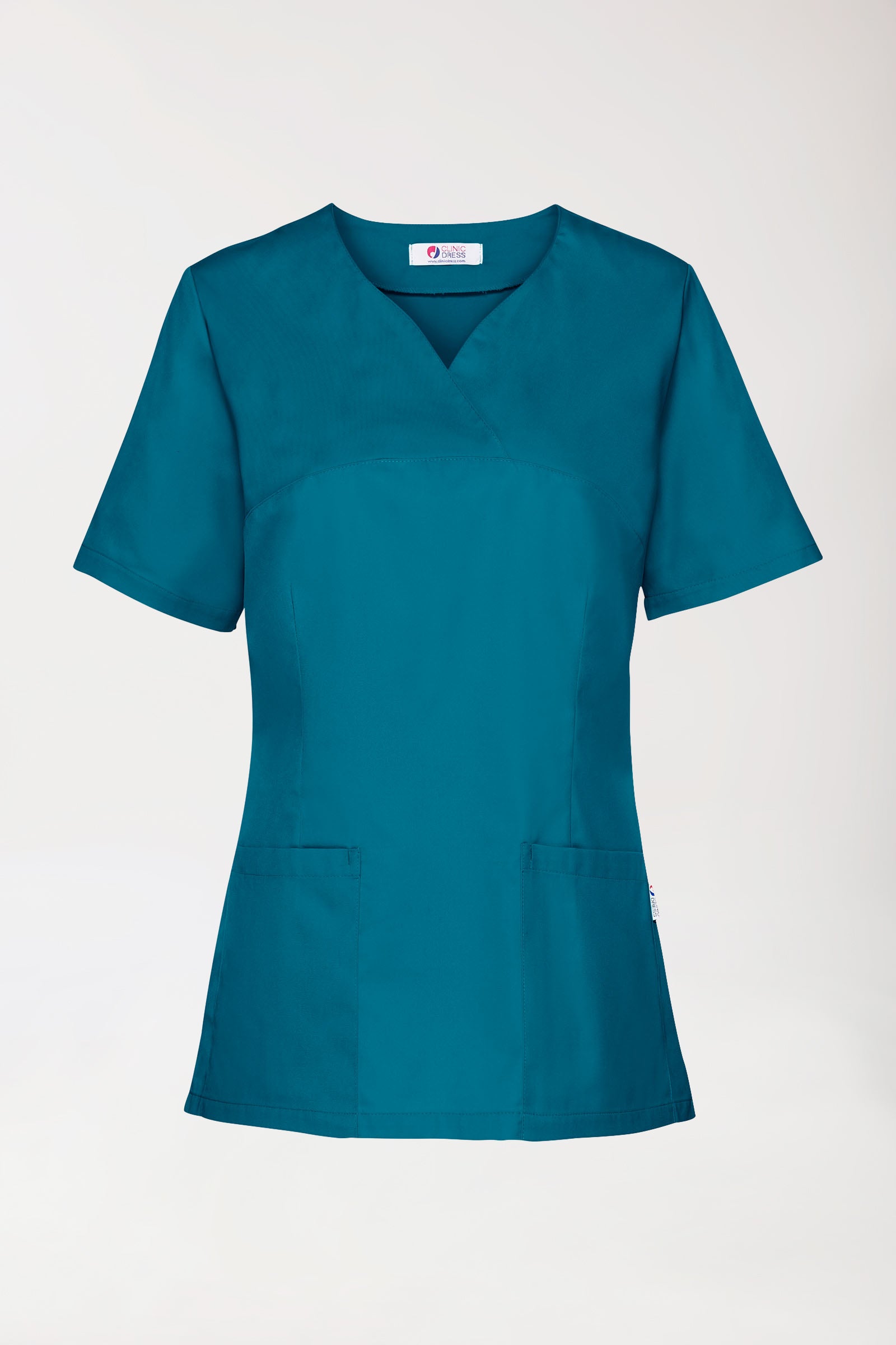 CORE Tunique Femme - Lot de 5 - Décolleté Cœur vert pétrole, Vue de face 