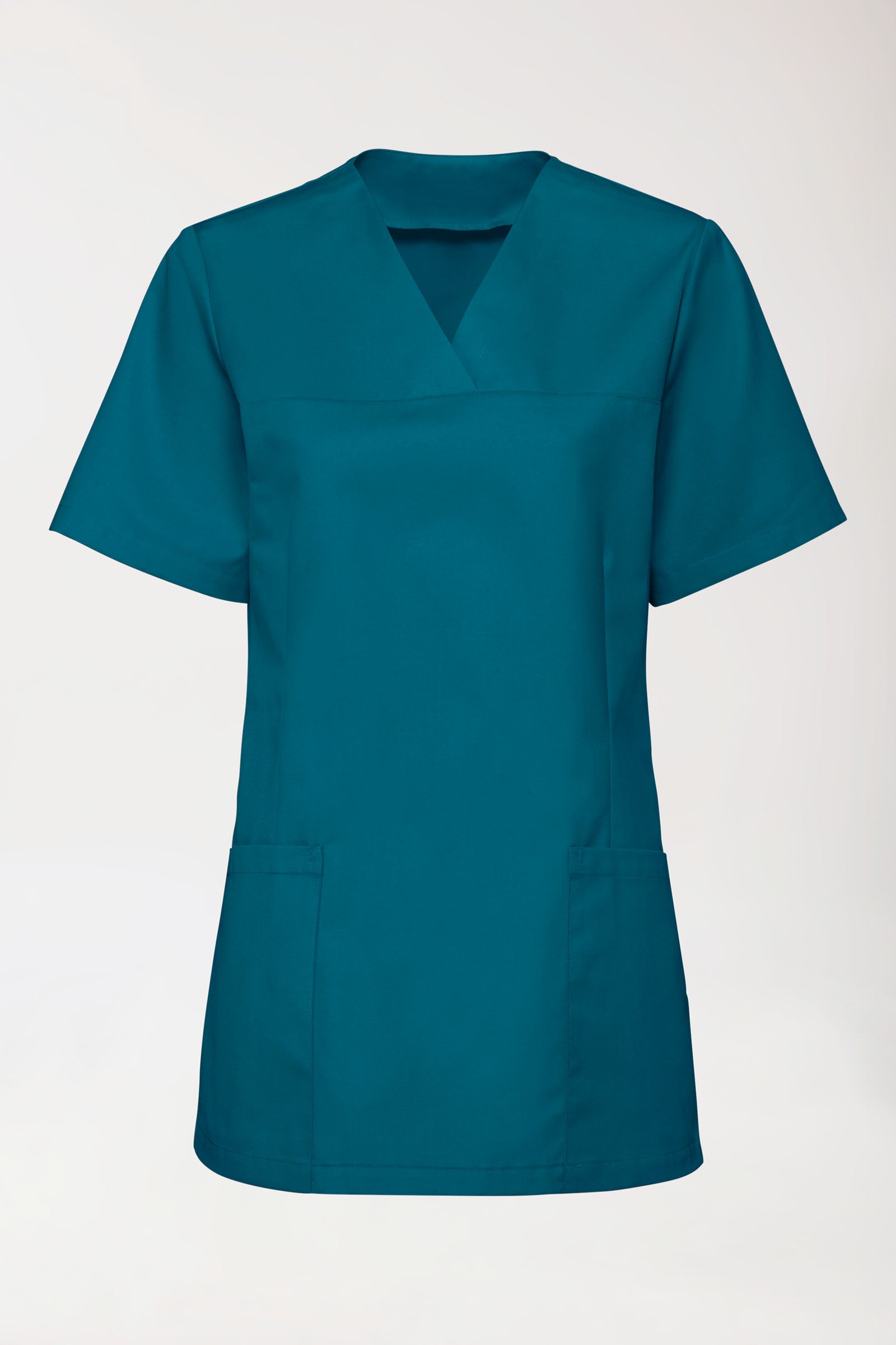 Tunique Stretch Femme - Décolleté V pétrole, Vue de face 