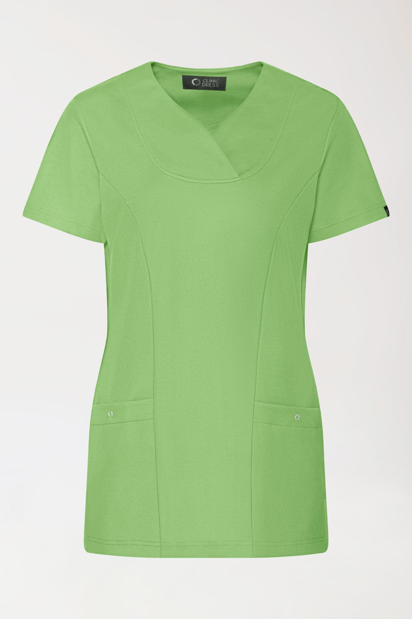 COMFY FLEX Tunique Stretch Femme - Décolleté Cœur vert pomme, Vue de face 