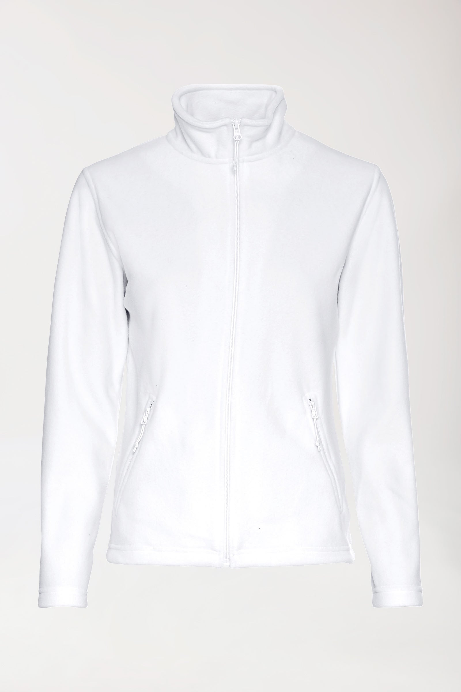 Veste polaire Femme - Zippée - Col officier blanc