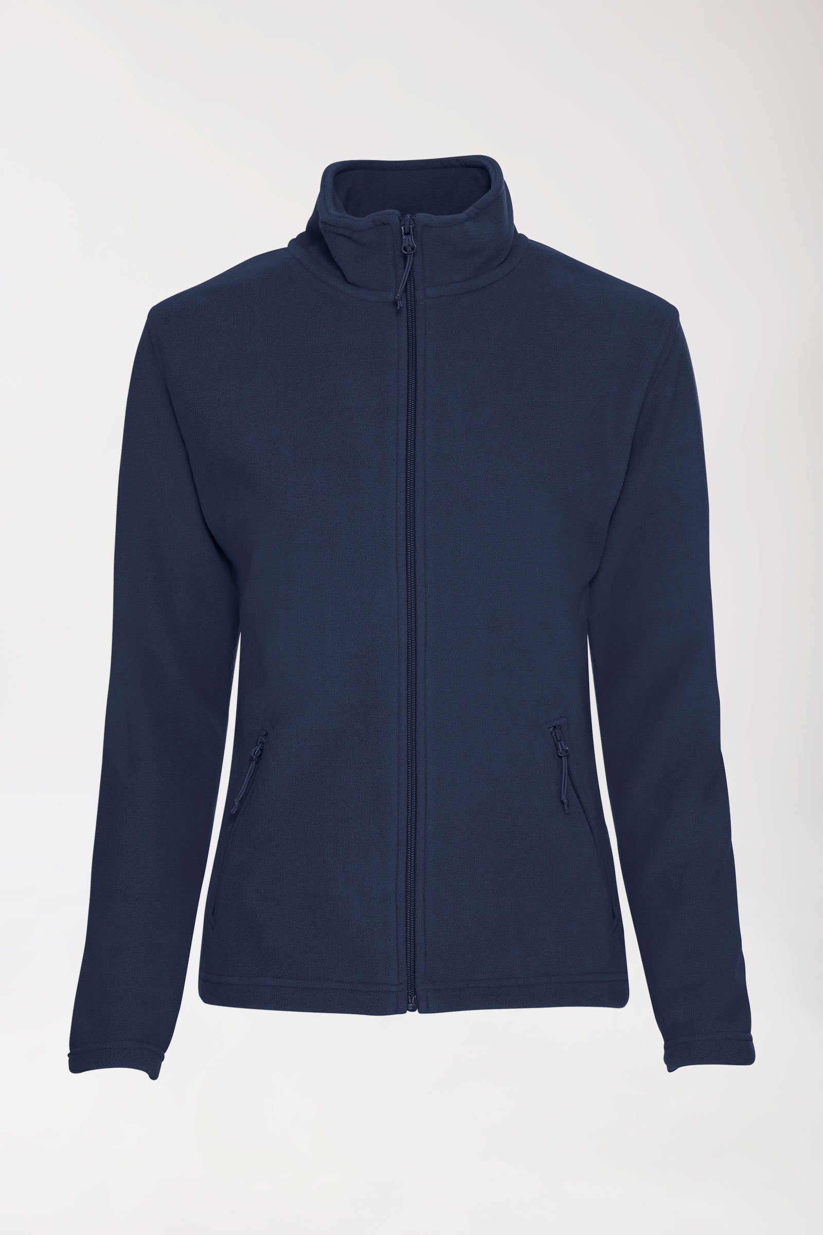 Veste polaire Femme - Col officier bleu nuit