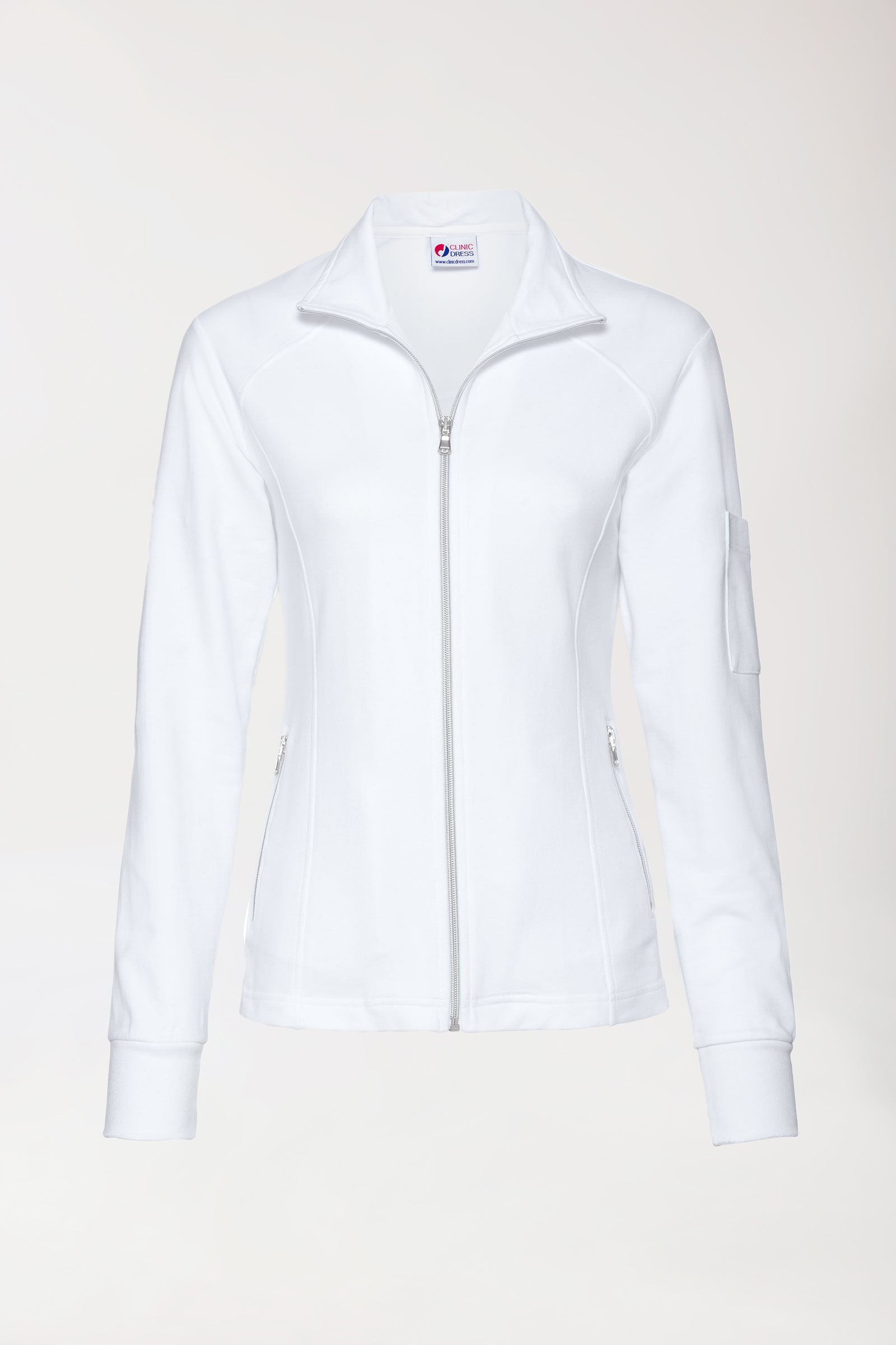 Veste en Sweat Femme - Col officier blanc