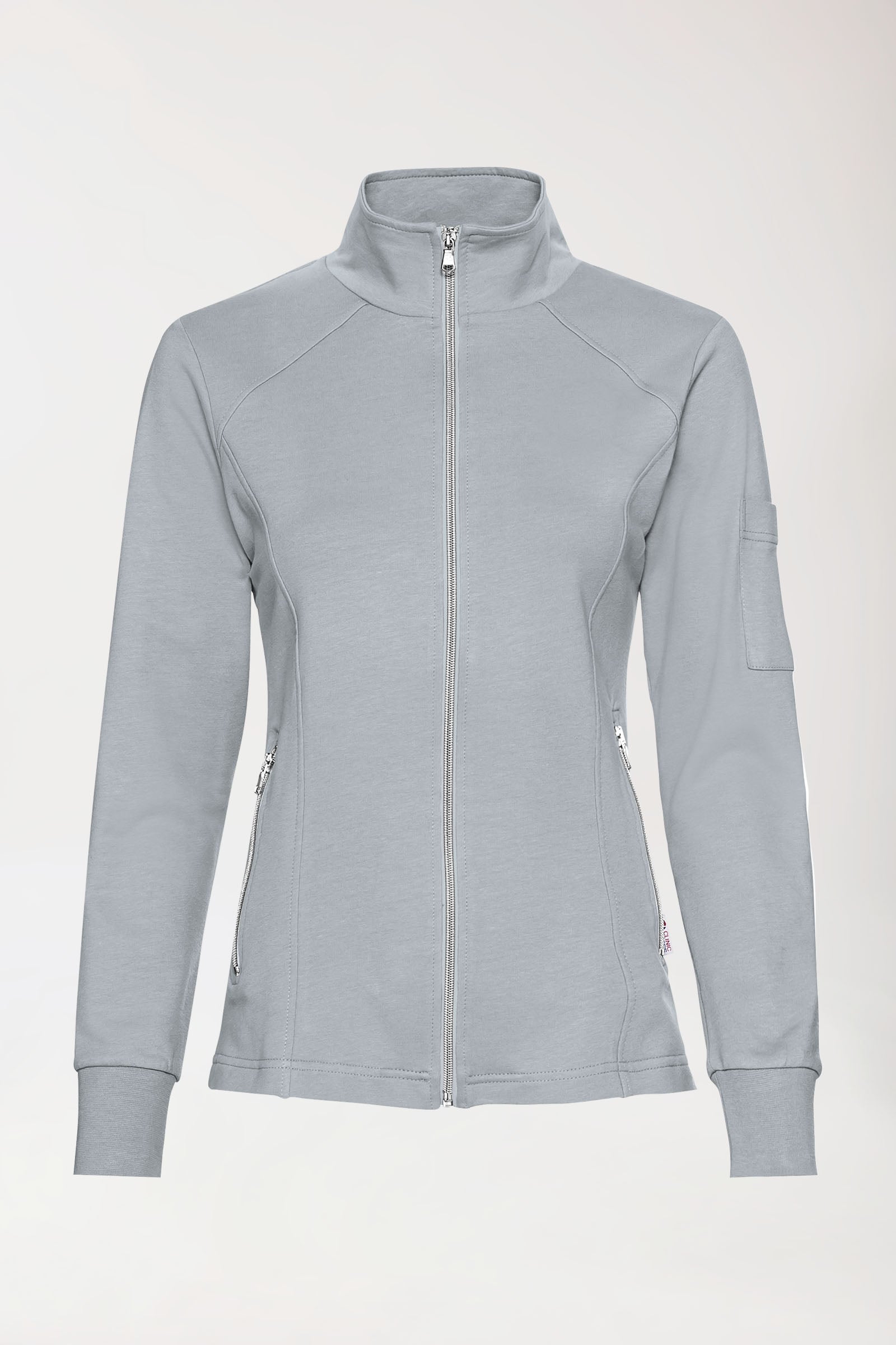 Veste en Sweat Femme - Col officier gris