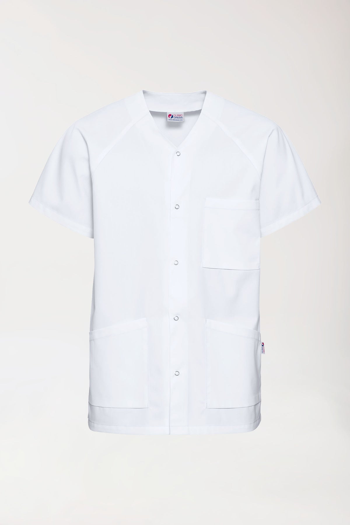 CORE Blouse Homme - Entièrement boutonnée blanc