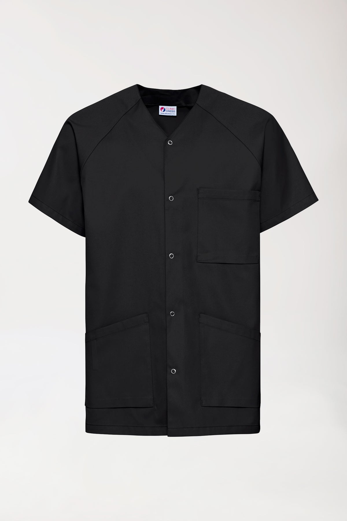 CORE Blouse Homme - Entièrement boutonnée noir