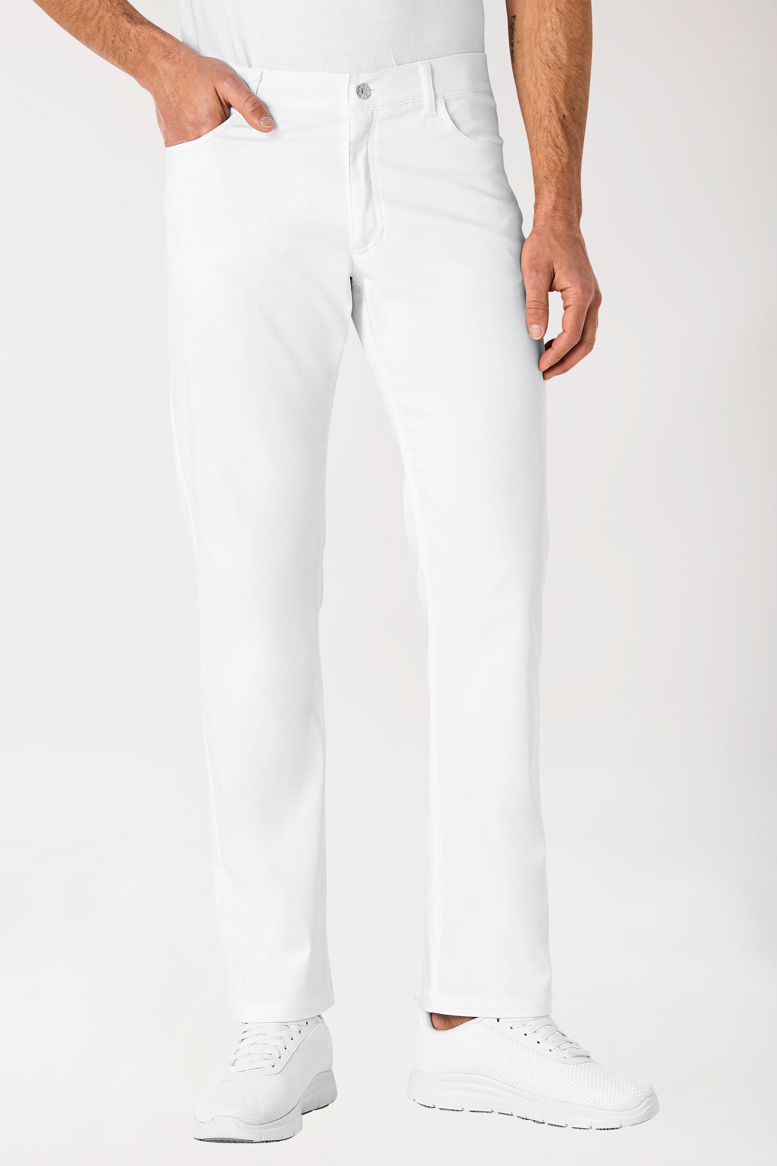 COMFY FLEX Pantalon 5 poches Homme - Jambe droite blanc