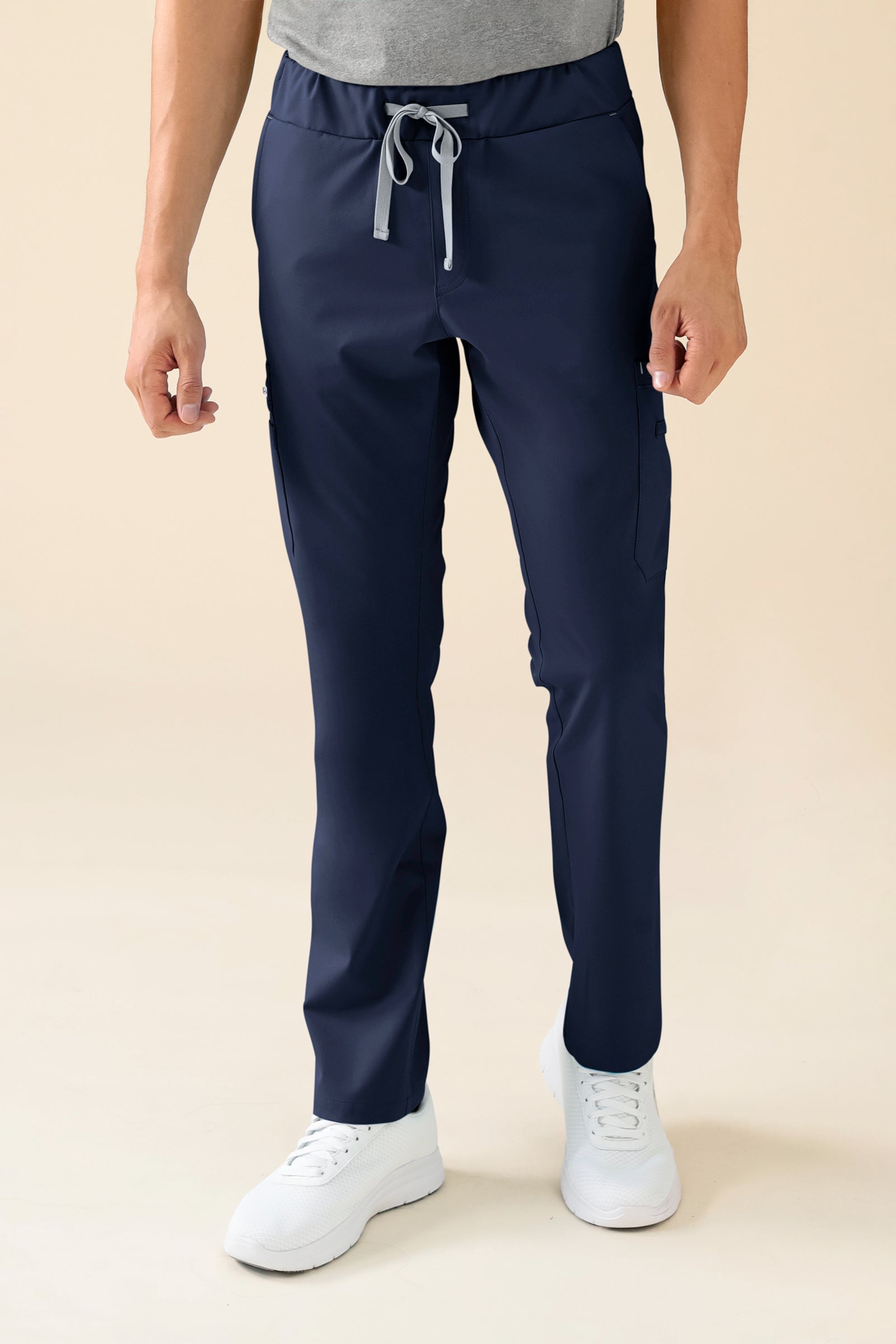 KAERE Pantalon Homme - avec poches cargo bleu navy