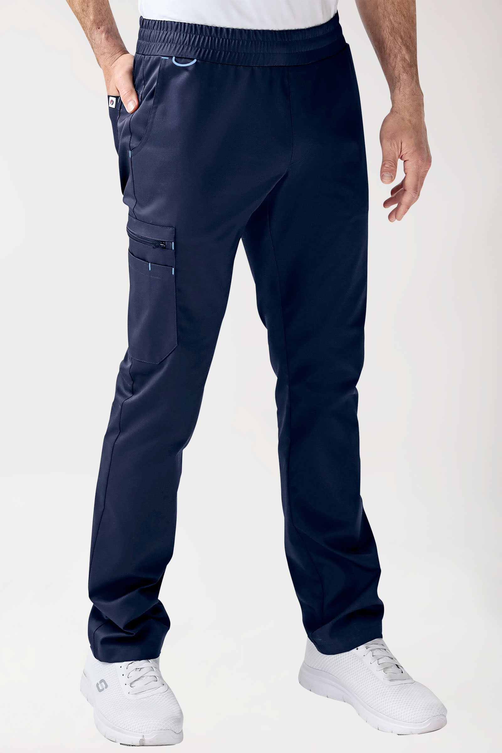 CLINIC STRETCH Pantalon Homme - bleu navy/bleu ciel