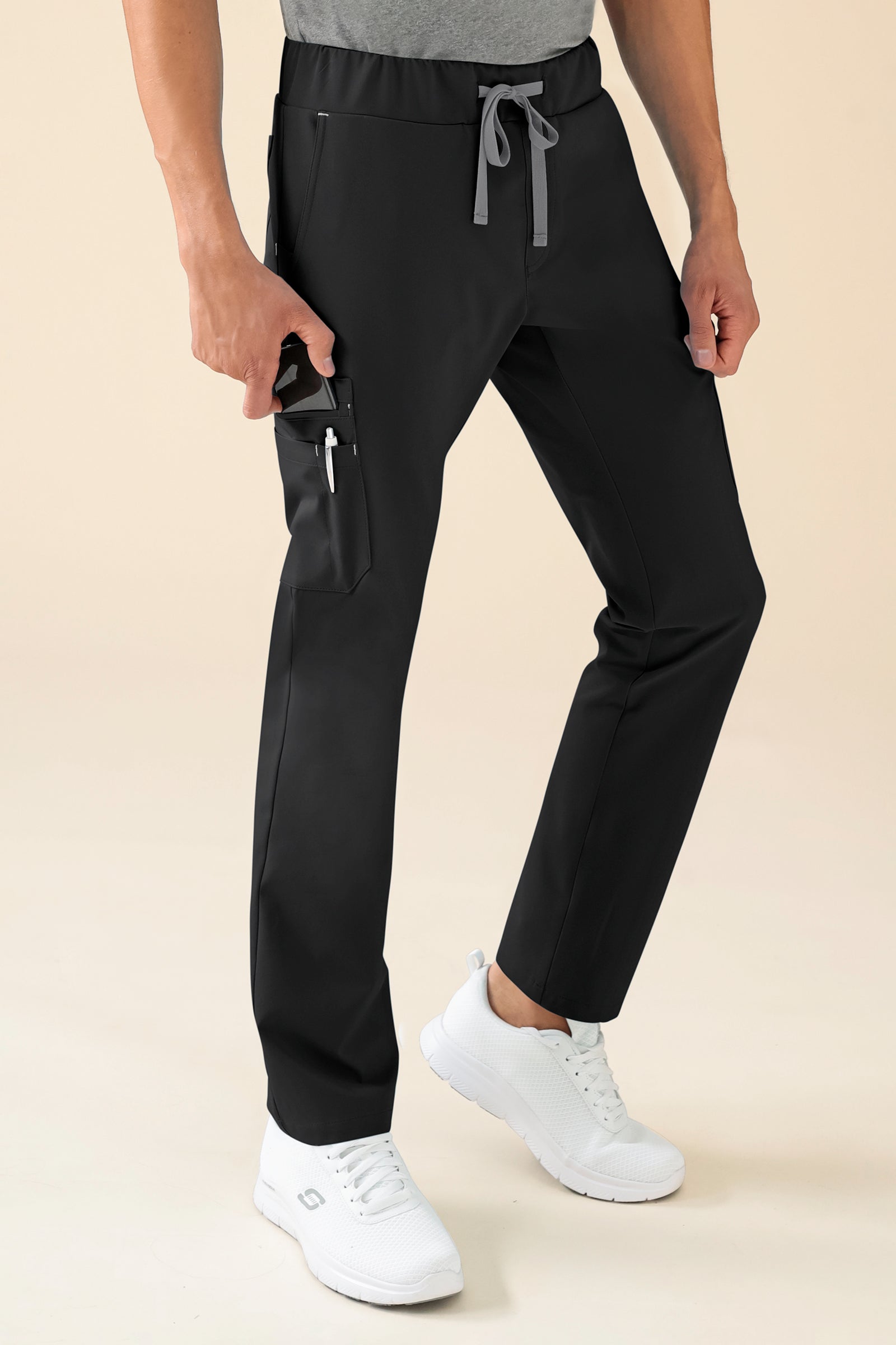 KAERE Pantalon Homme - avec poches cargo noir