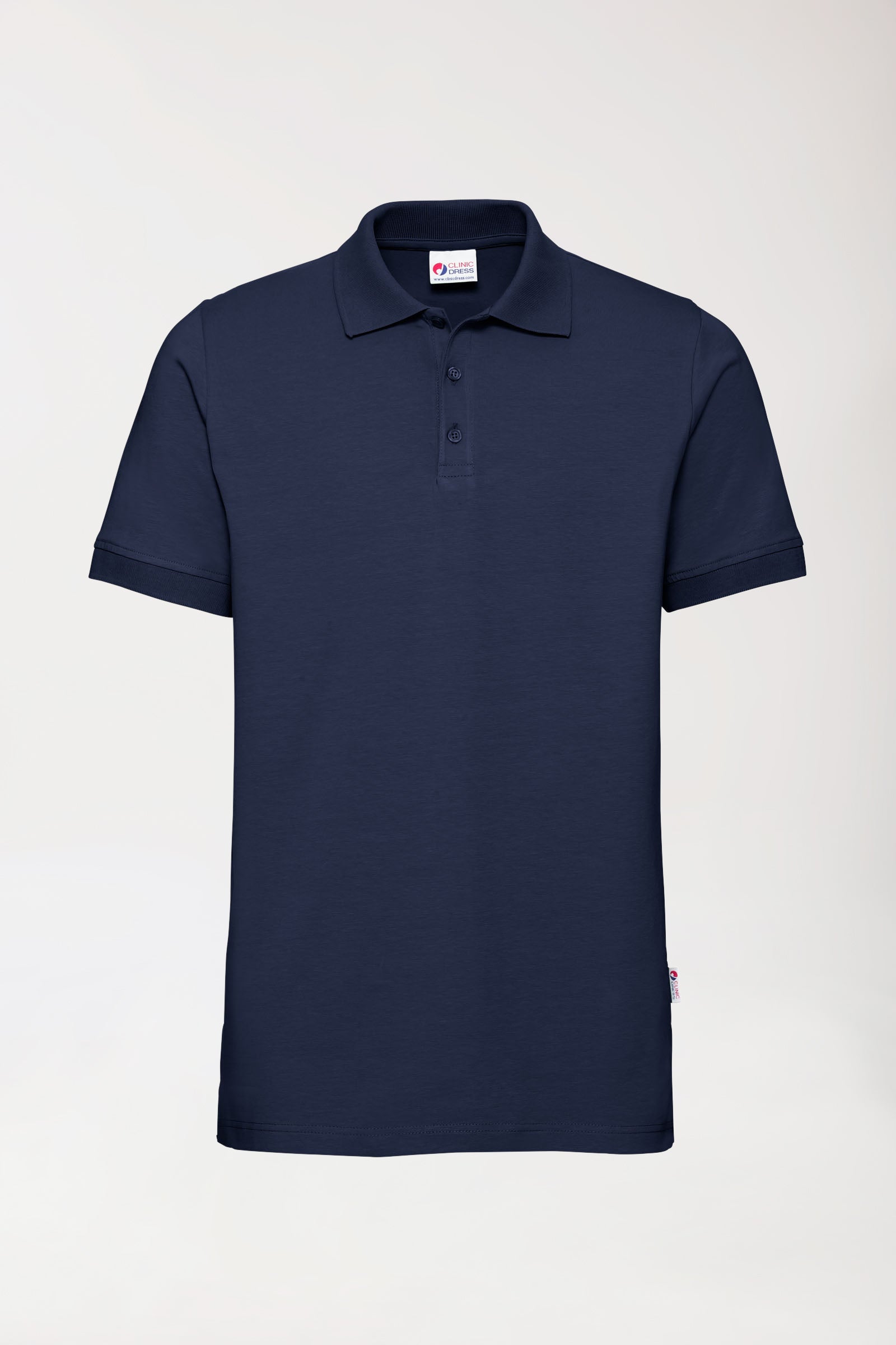 T-shirt Stretch Homme - Col polo - Boutonné bleu navy