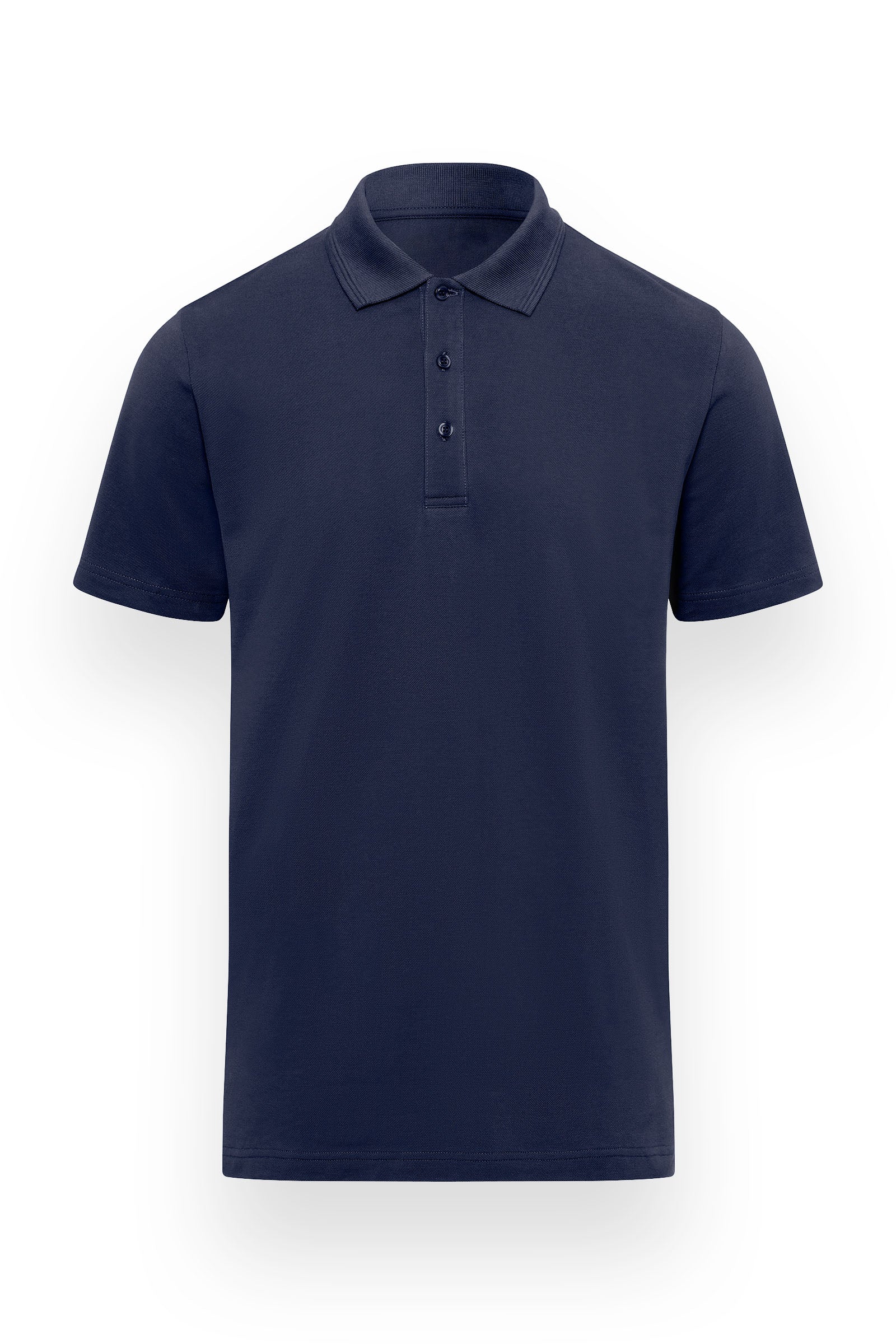 Shirt Stretch Homme en Piqué - Col polo navy
