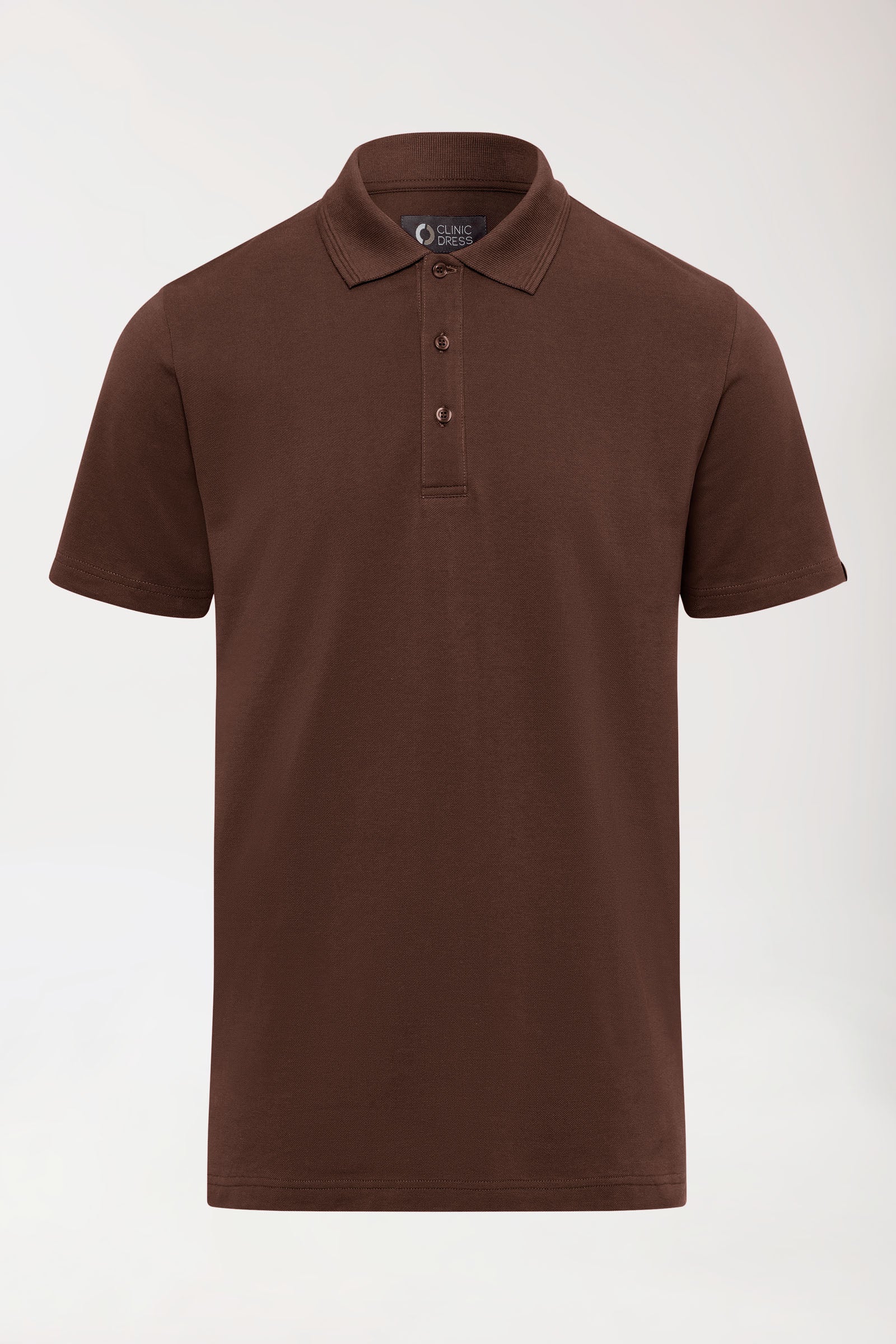 COMFY FLEX Shirt Stretch Homme - Col polo coffee