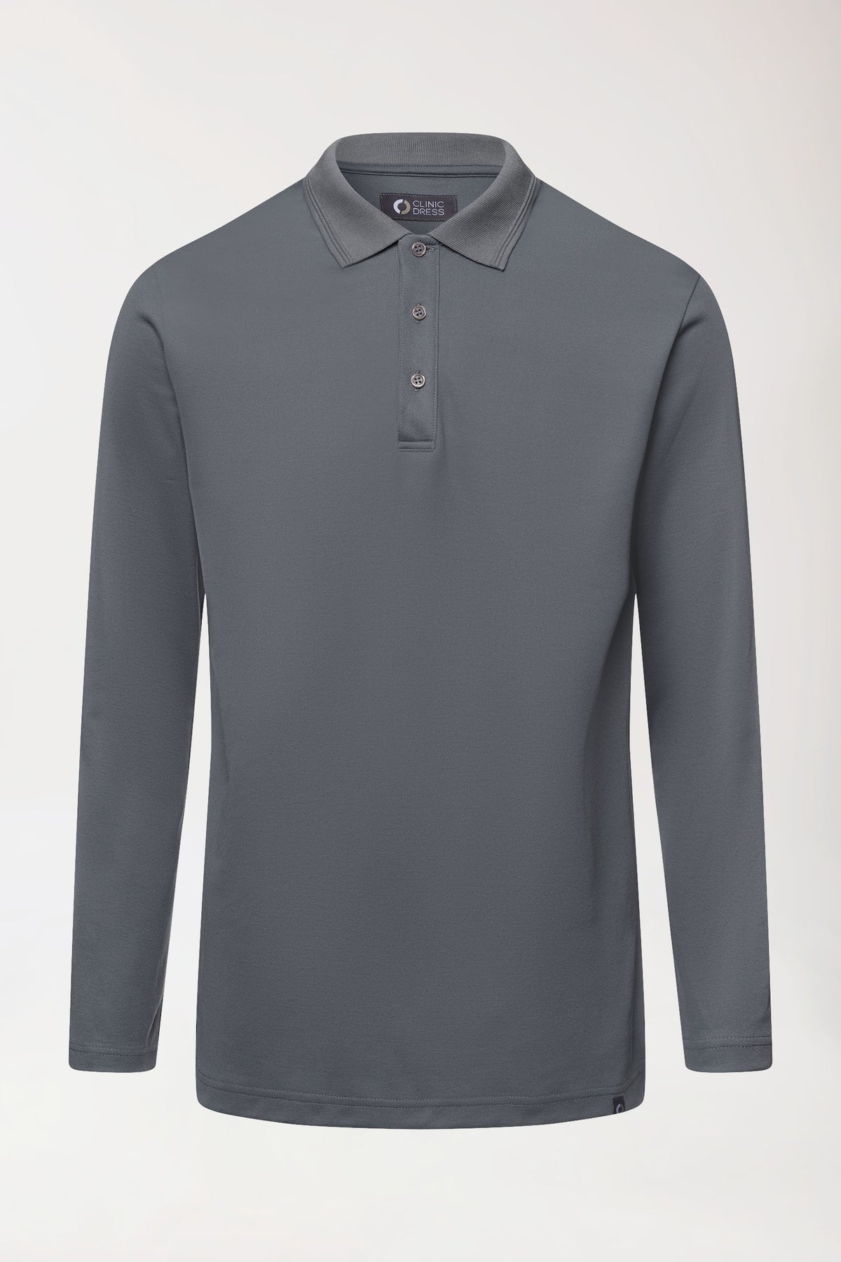 COMFY FLEX Homme, manche longue, maille piquée stretch – Col polo galet, Vue de face 