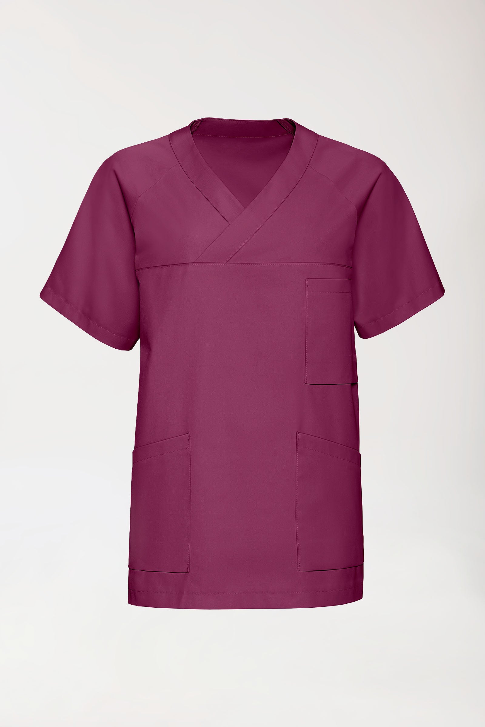 LA tunique médicale homme - Décolleté V berry, Vue de face 