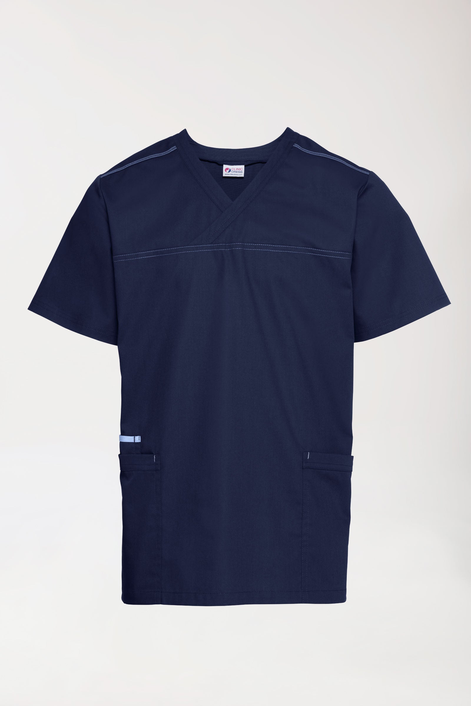 Tunique bleu marine mit bleu ciel unisexe