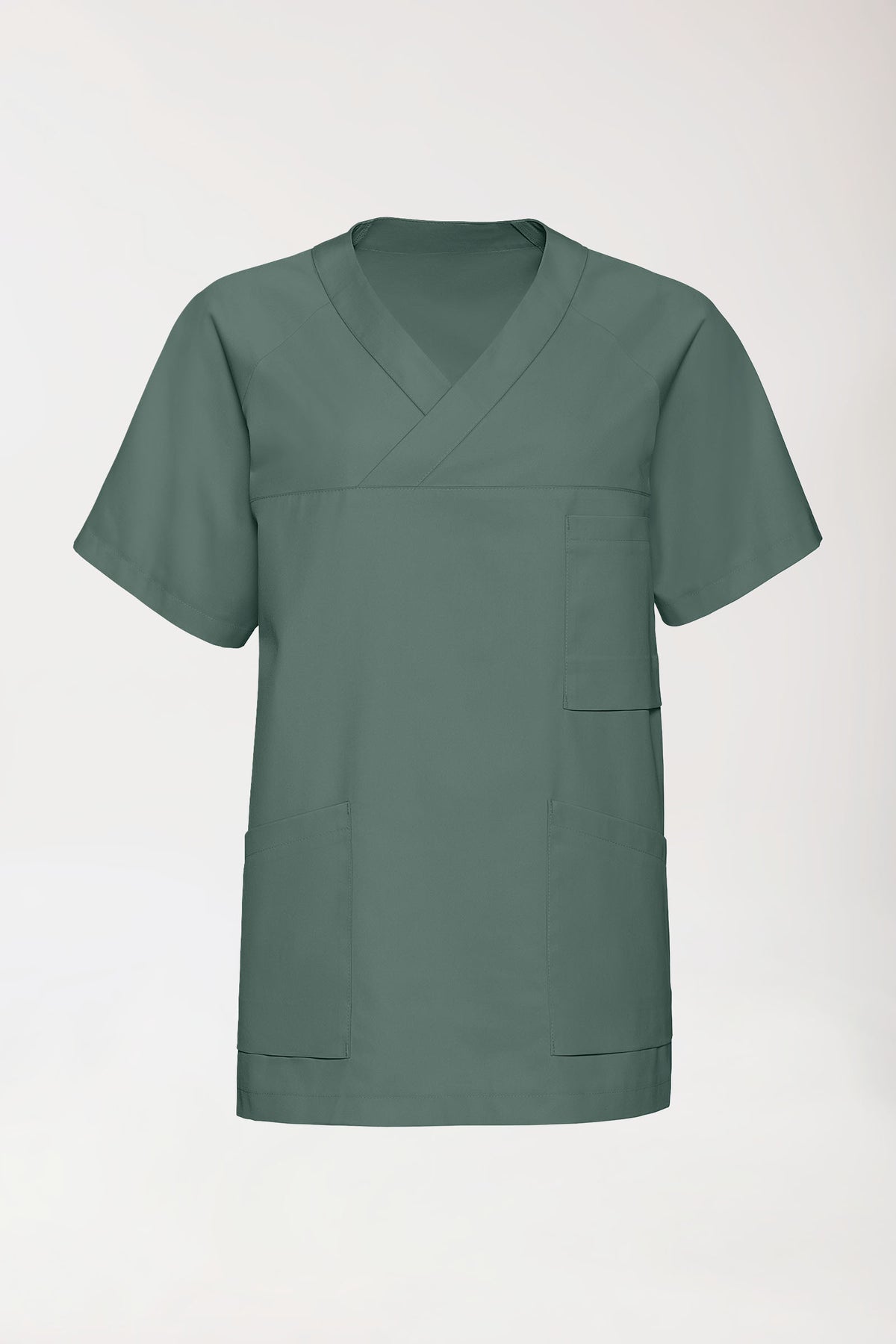 LA tunique médicale homme - Décolleté V vert foncé, Vue de face 