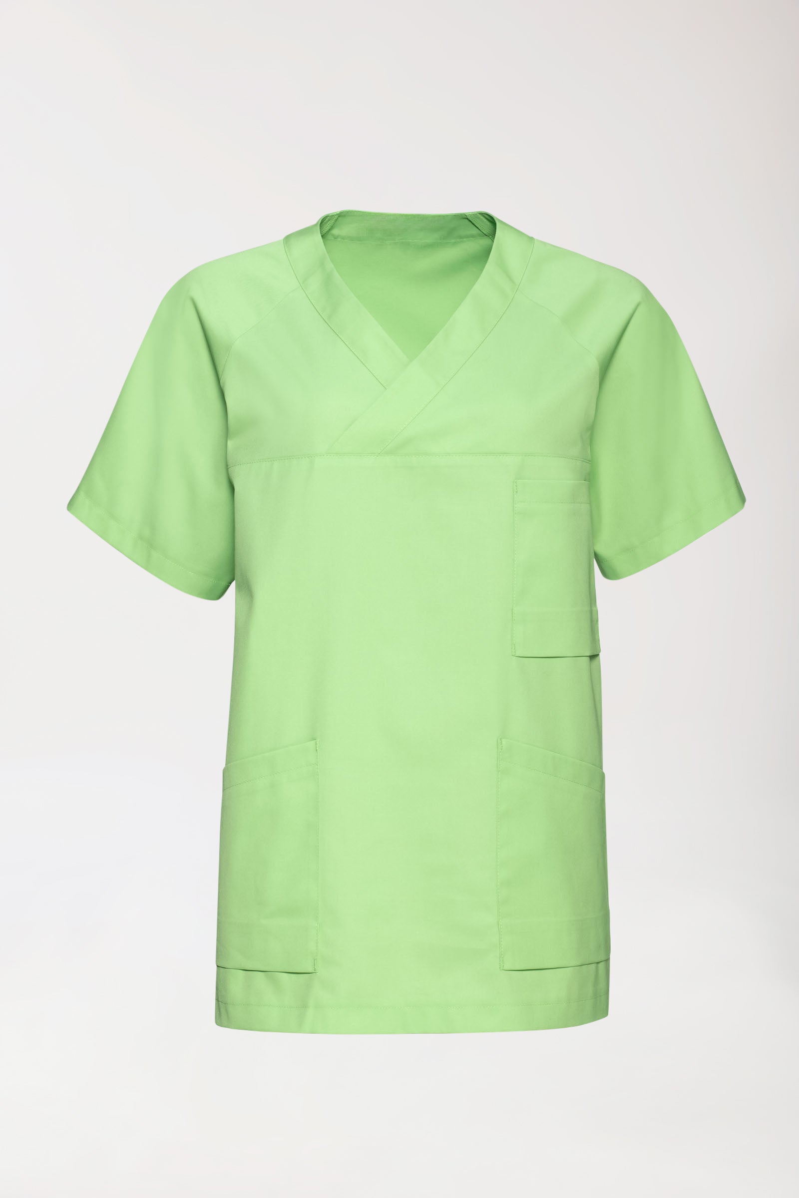LA tunique médicale homme - Décolleté V vert pomme, Vue de face 