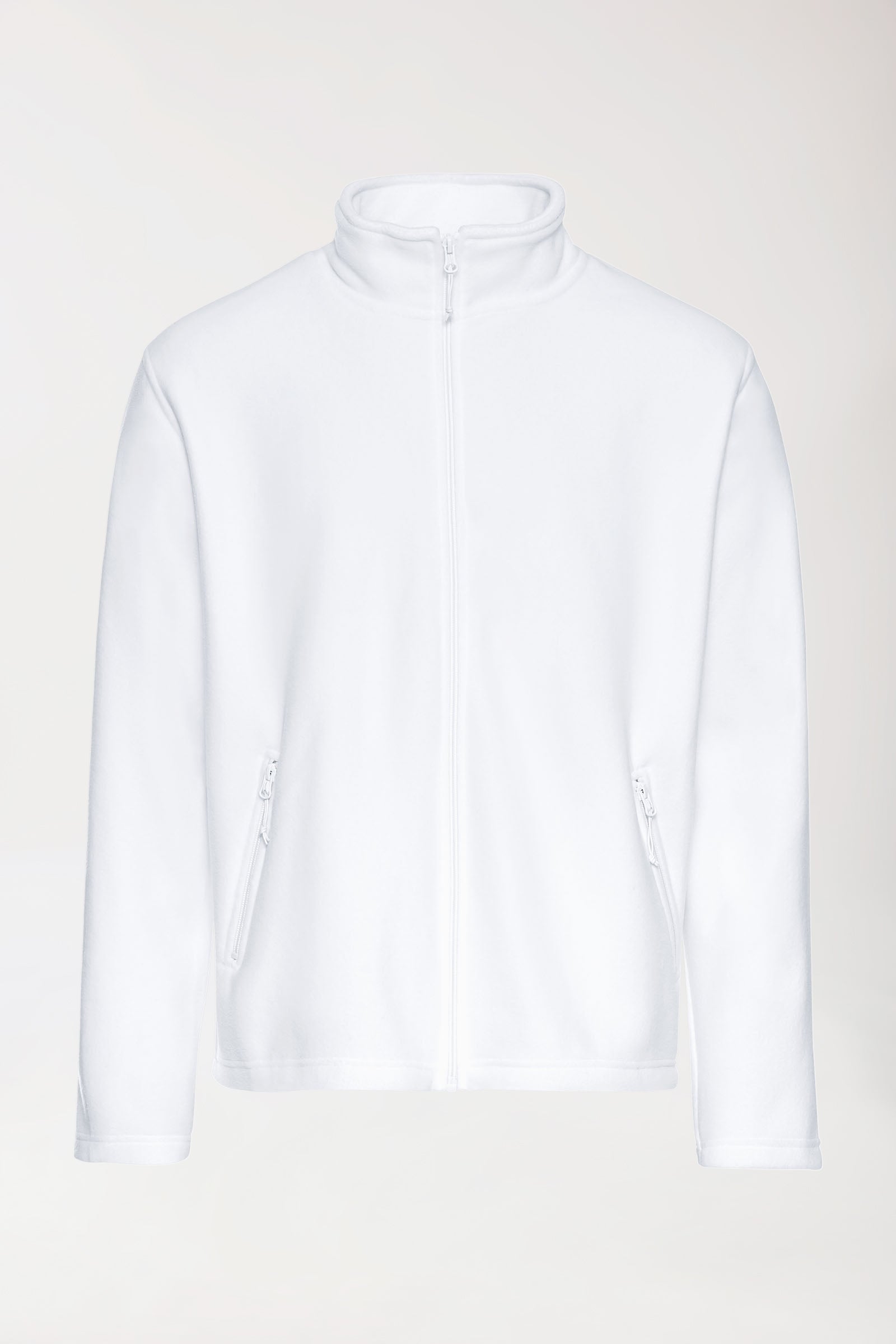 Veste polaire Homme - Col officier blanc