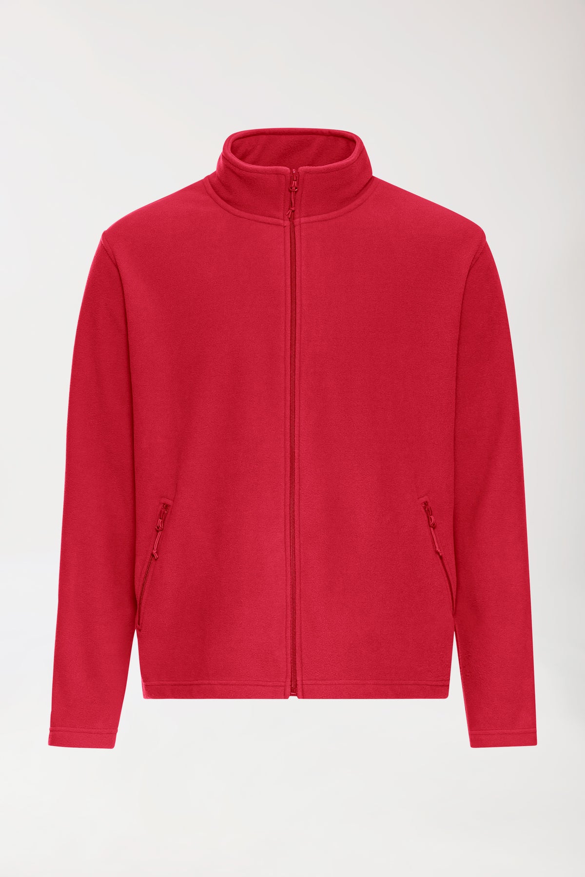 Veste polaire Homme - Col officier rouge