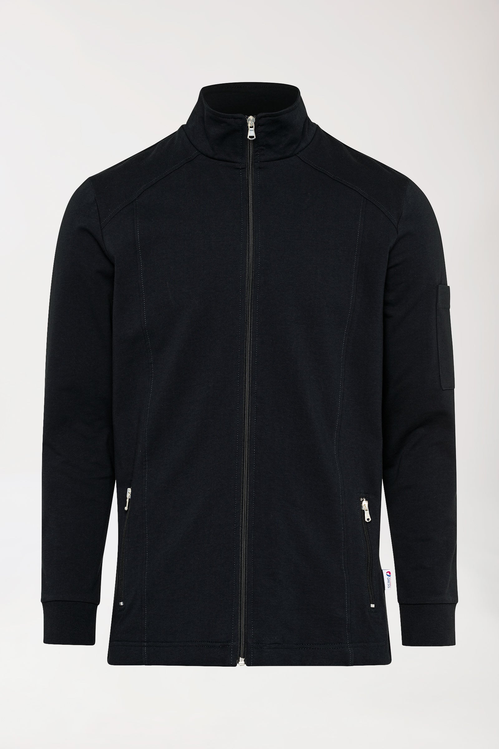 Veste en Sweat Homme - Col officier noir