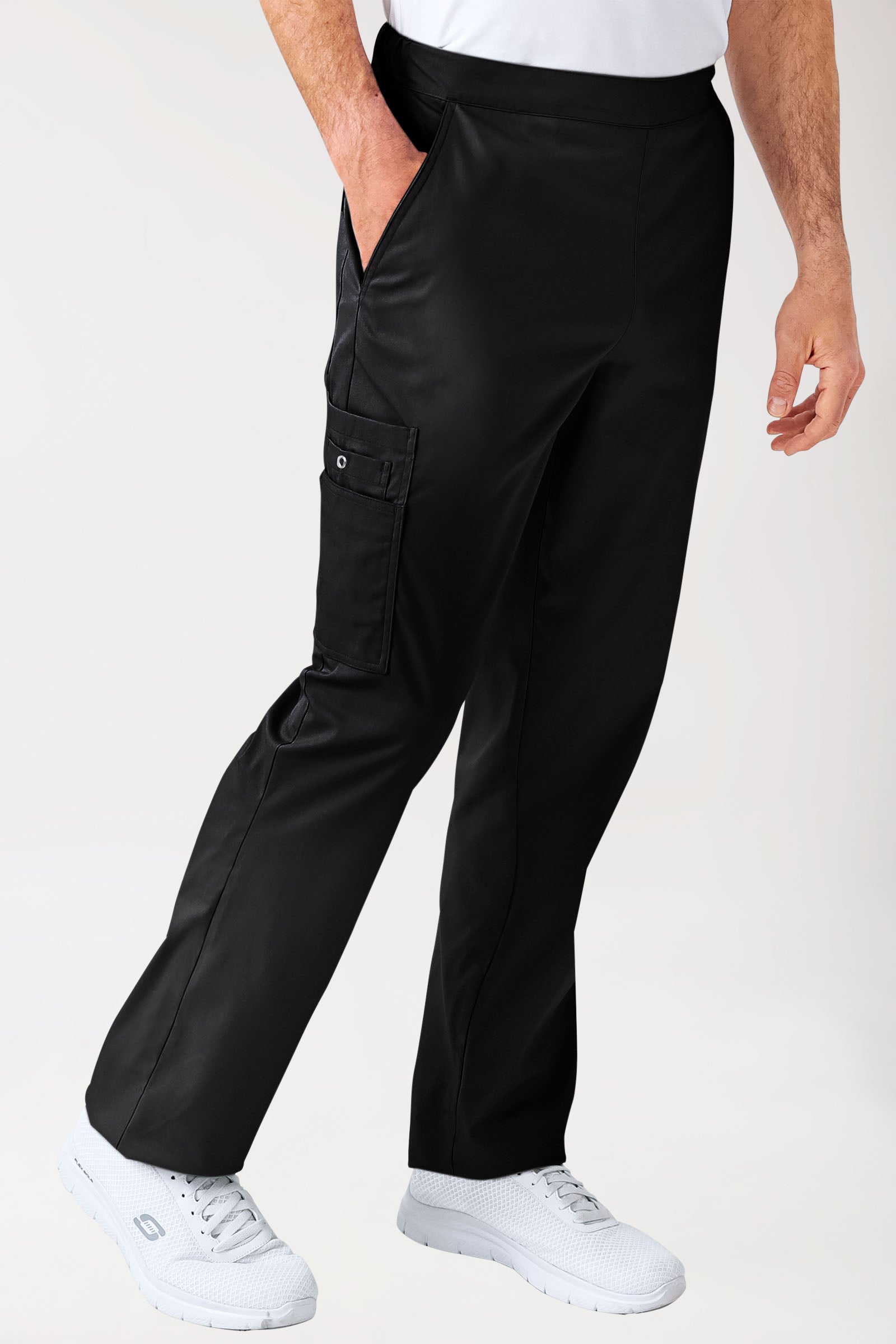 CLINIC STRETCH Pantalon mixte - Poche sur la jambe noir