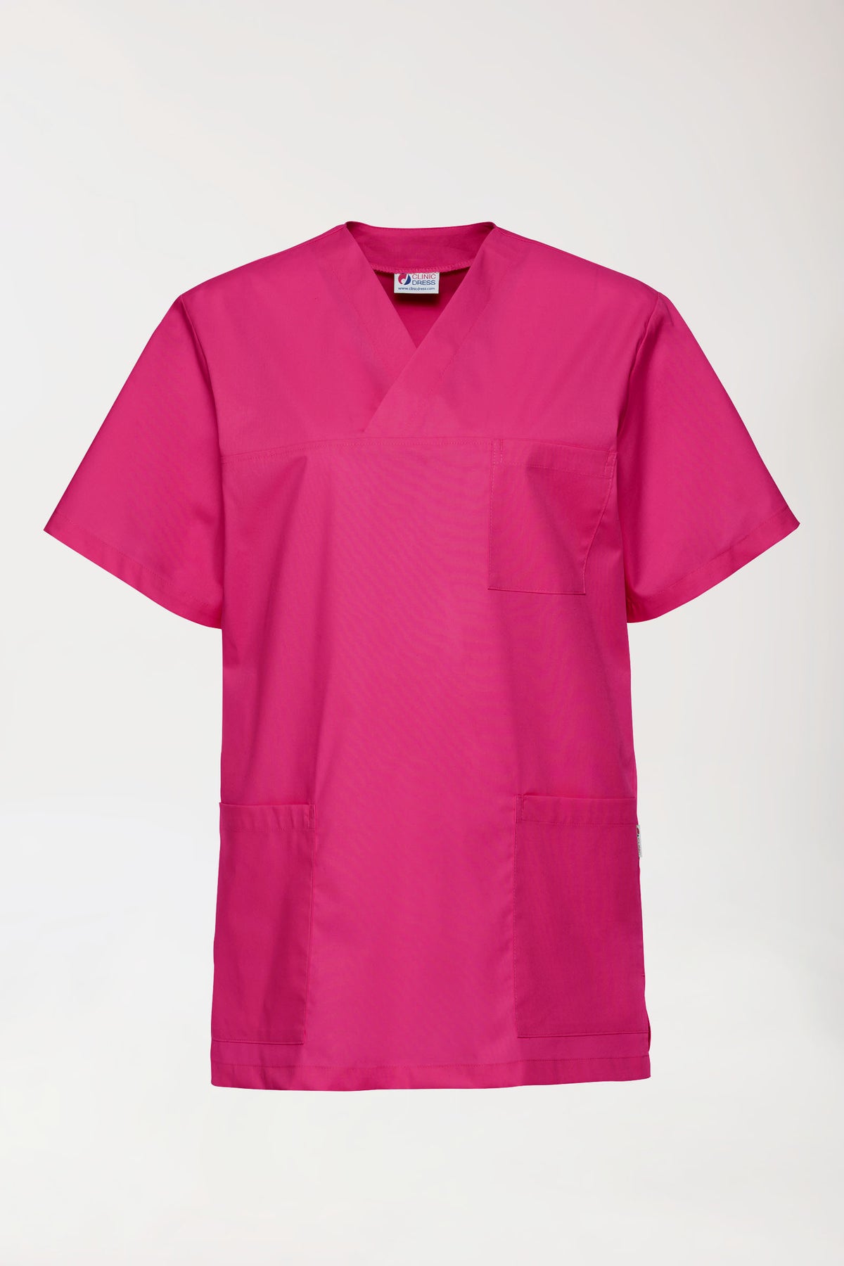 Tunique Stretch mixte - Col V pink, Vue de face 