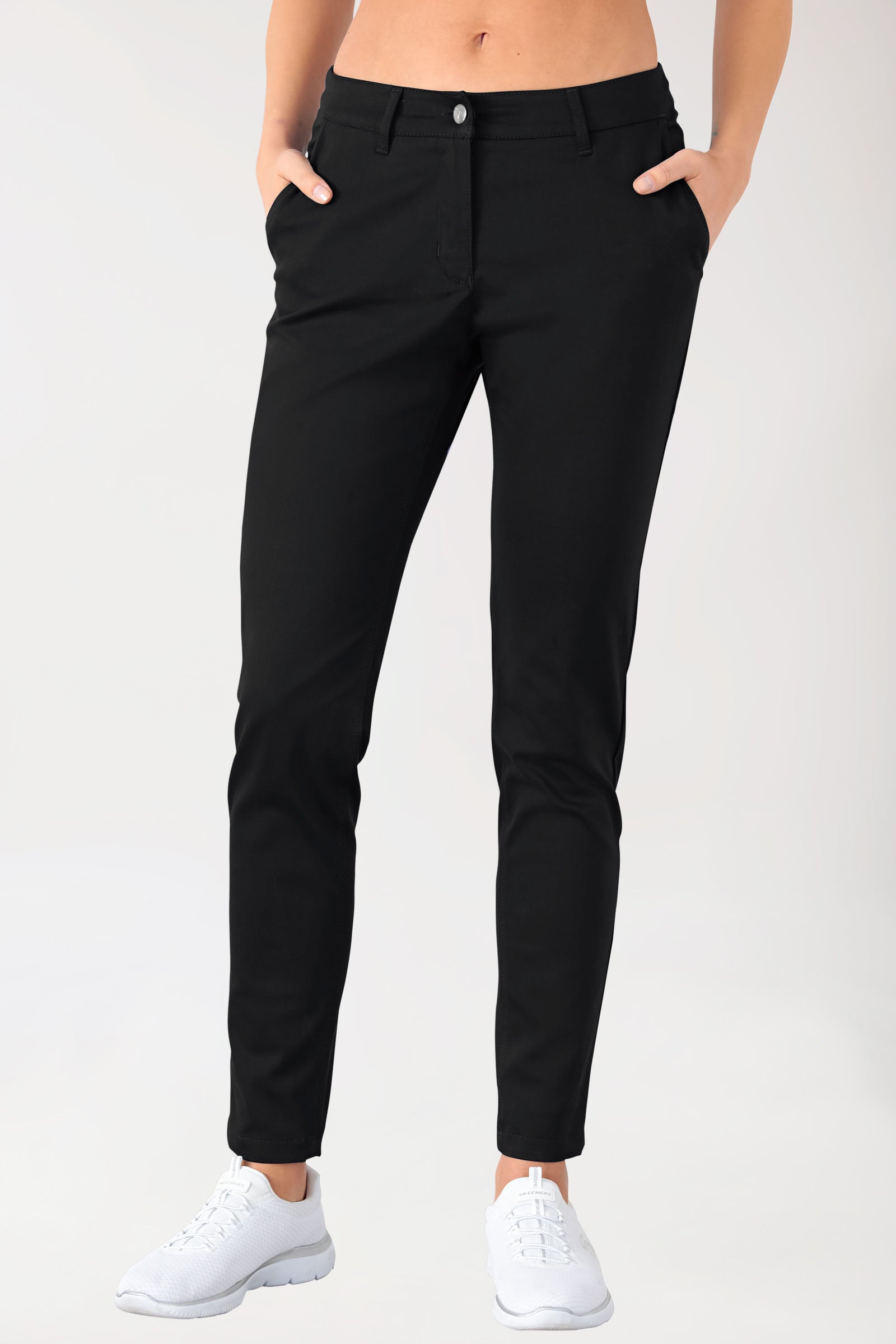 Pantalon Stretch Femme - Style Chino noir