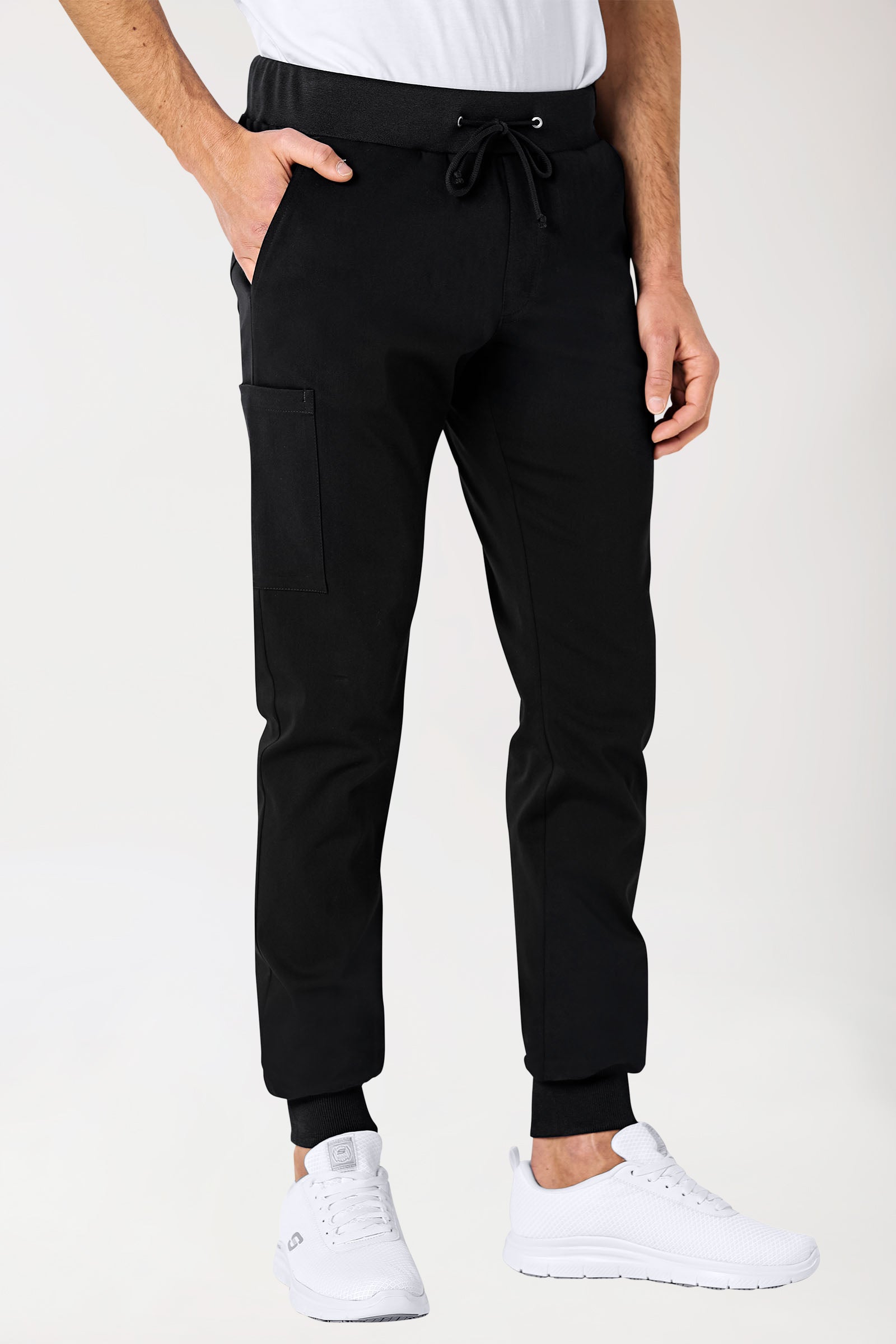 Pantalon Stretch Homme - Jogpants noir, Vue de face 