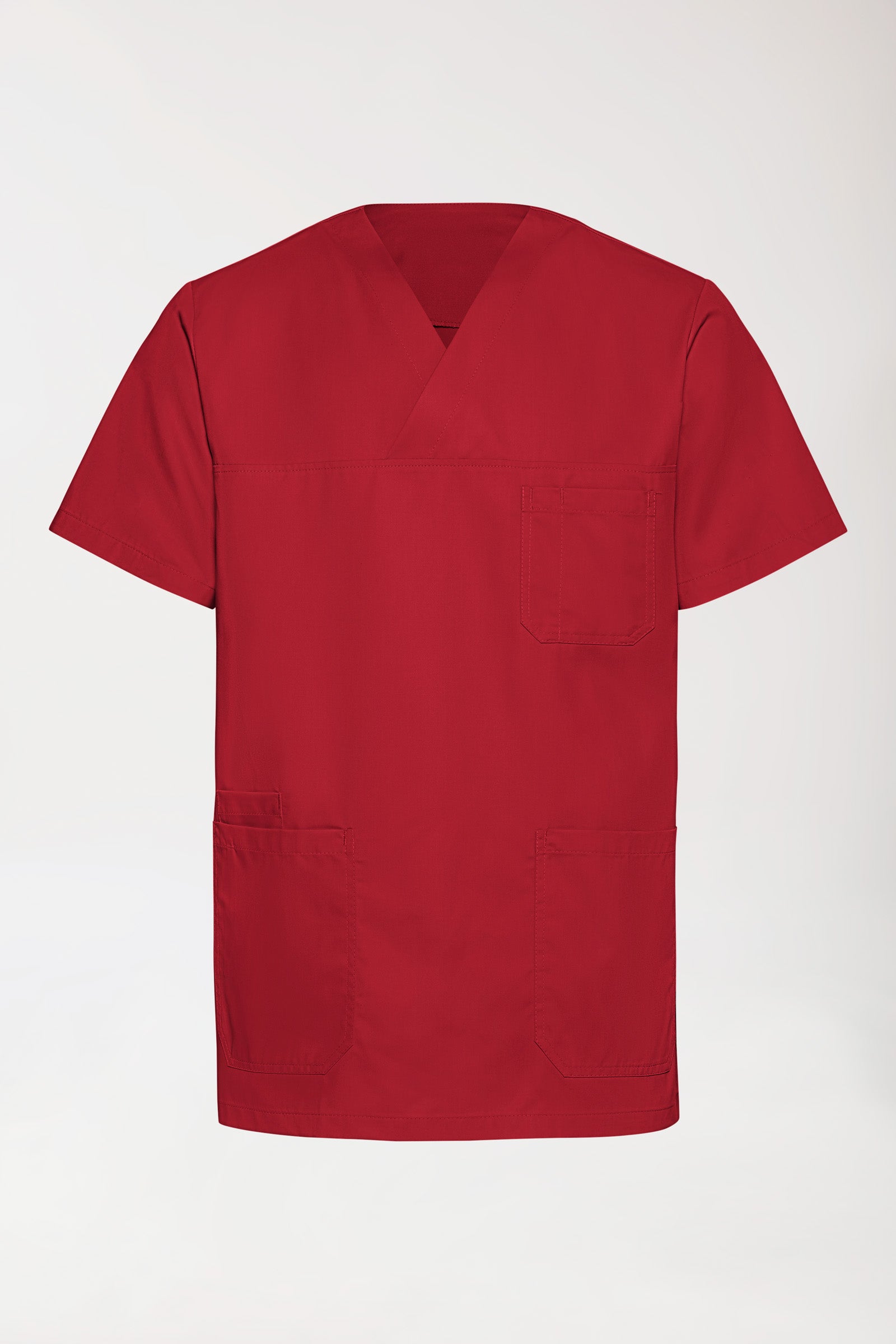 TENCEL™ Tunique Homme - Col V rouge, Vue de face 