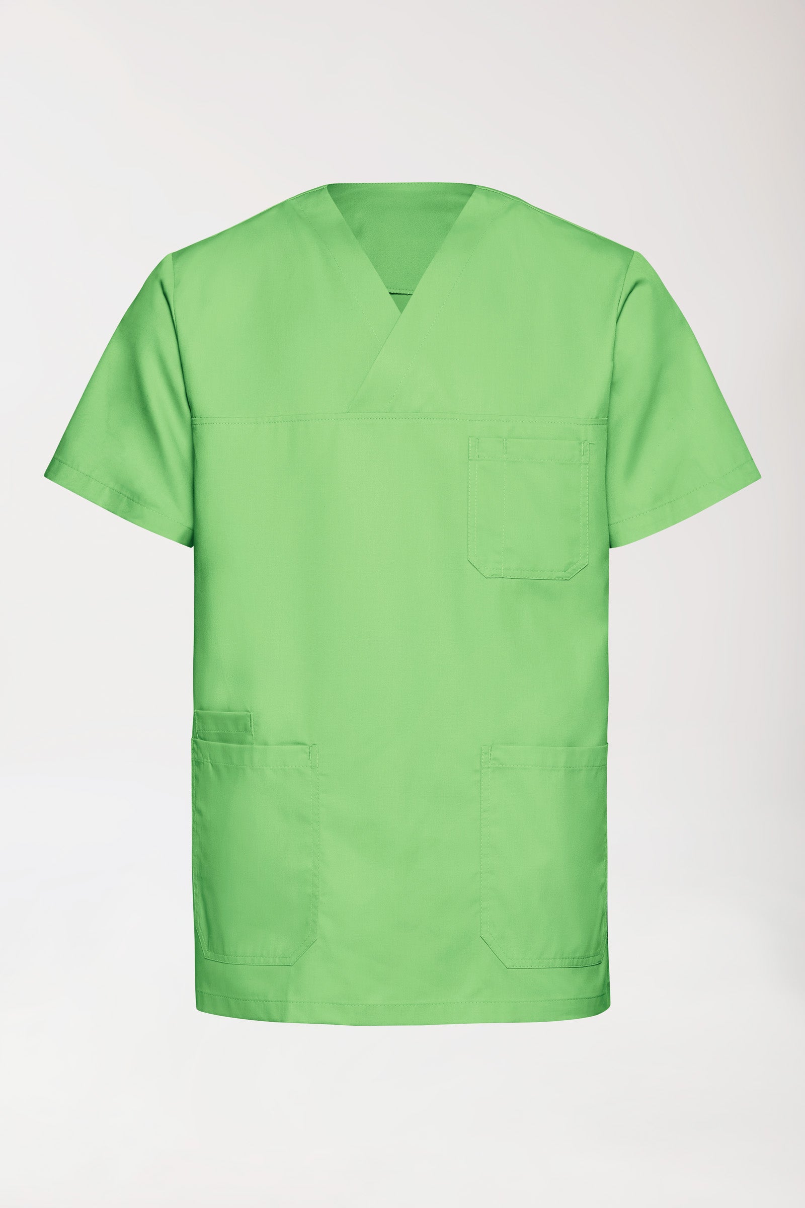 TENCEL™ Tunique Homme - Col V vert pomme, Vue de face 