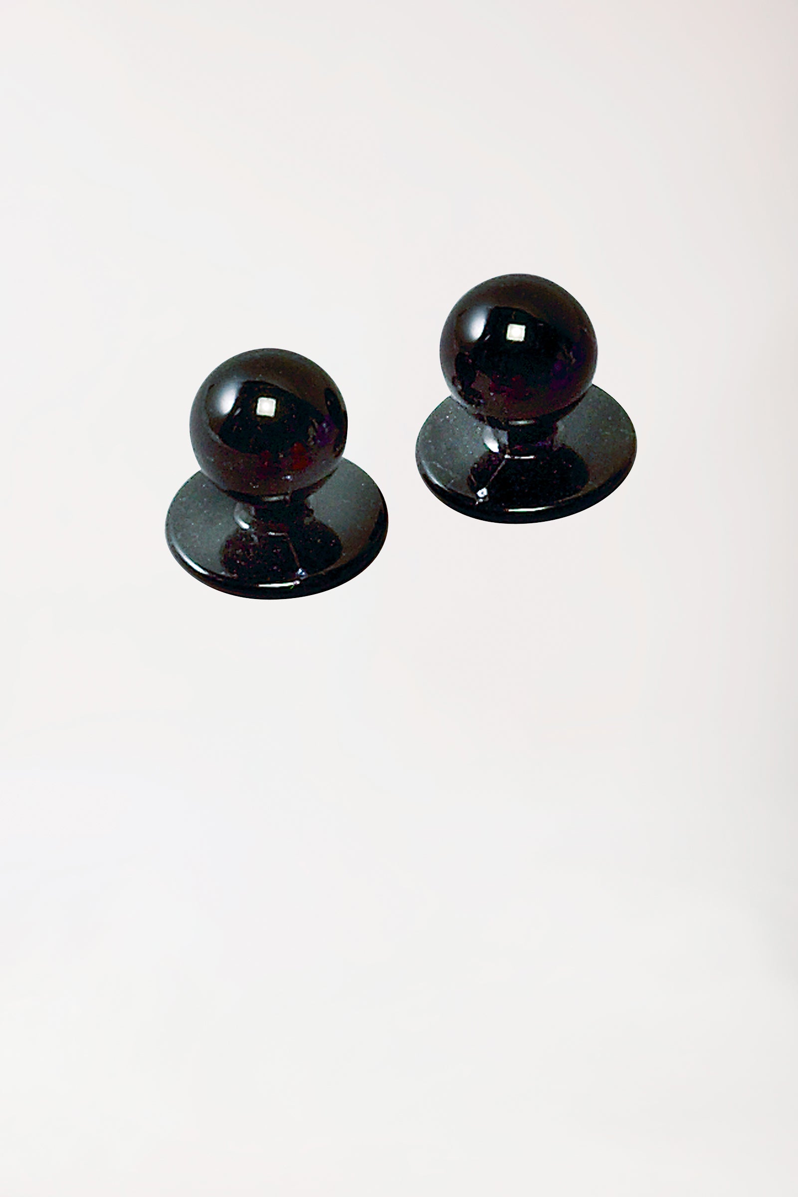 Gastro Boutons boules mixtes - 12 pièces noir, Vue de face 
