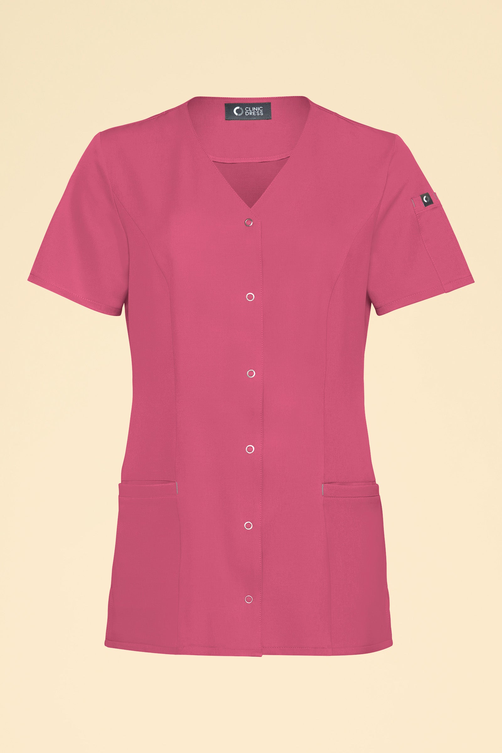 KAERE Blouse Femme - Patte de boutonnage bois de rose, Vue de face 