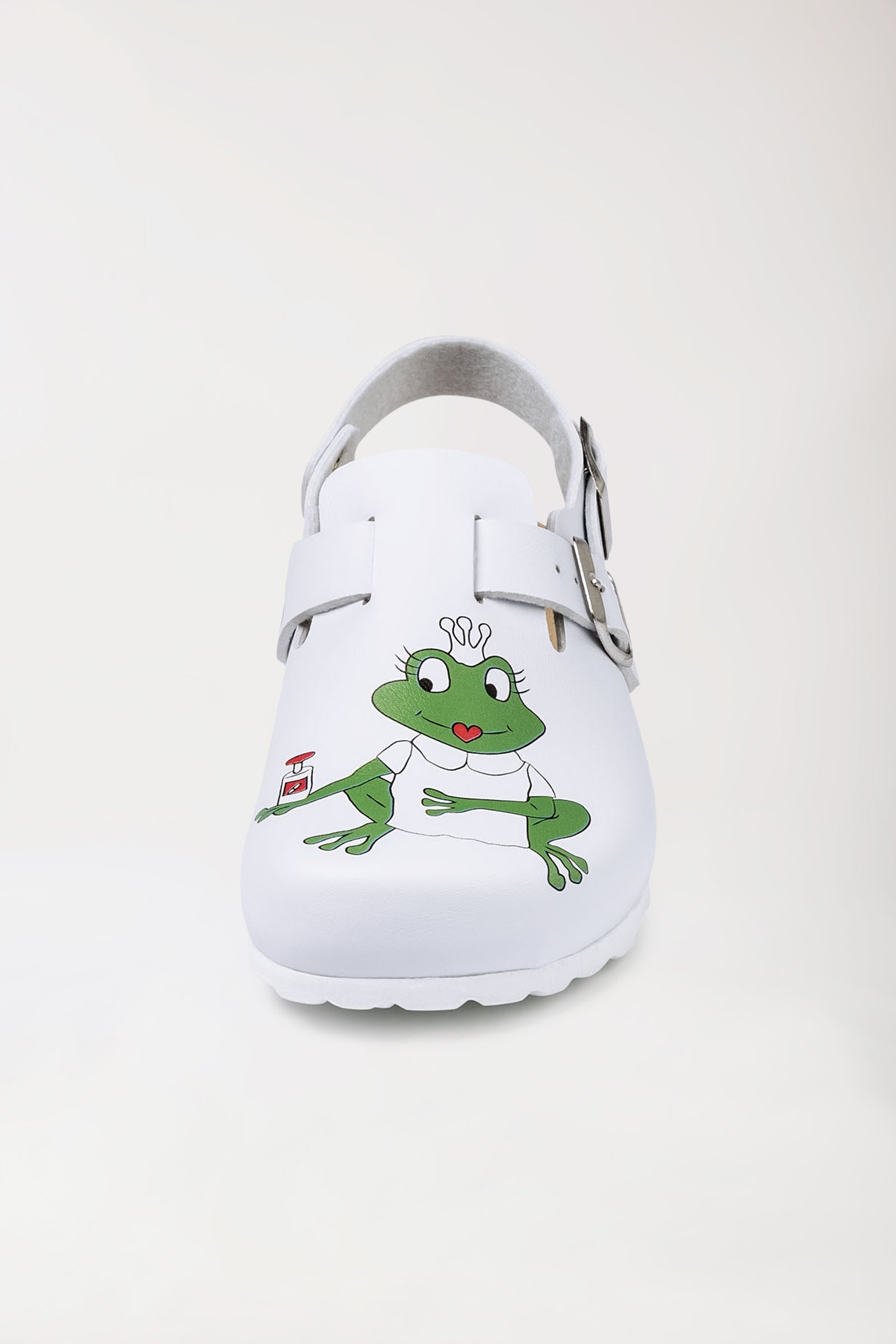 Sabots Femme - Motif imprimé - blanc