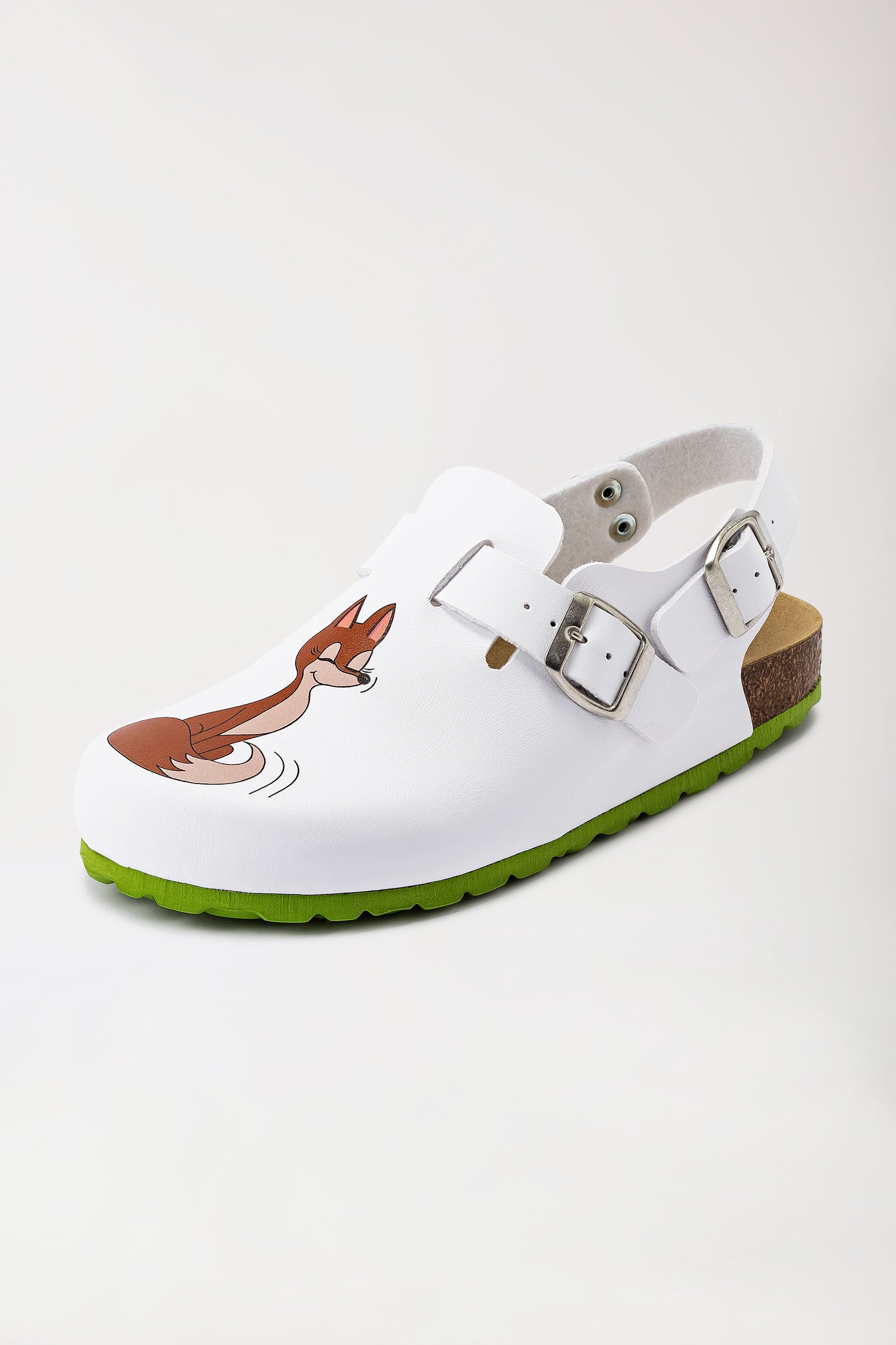 Sabots Femme blanc/vert pomme